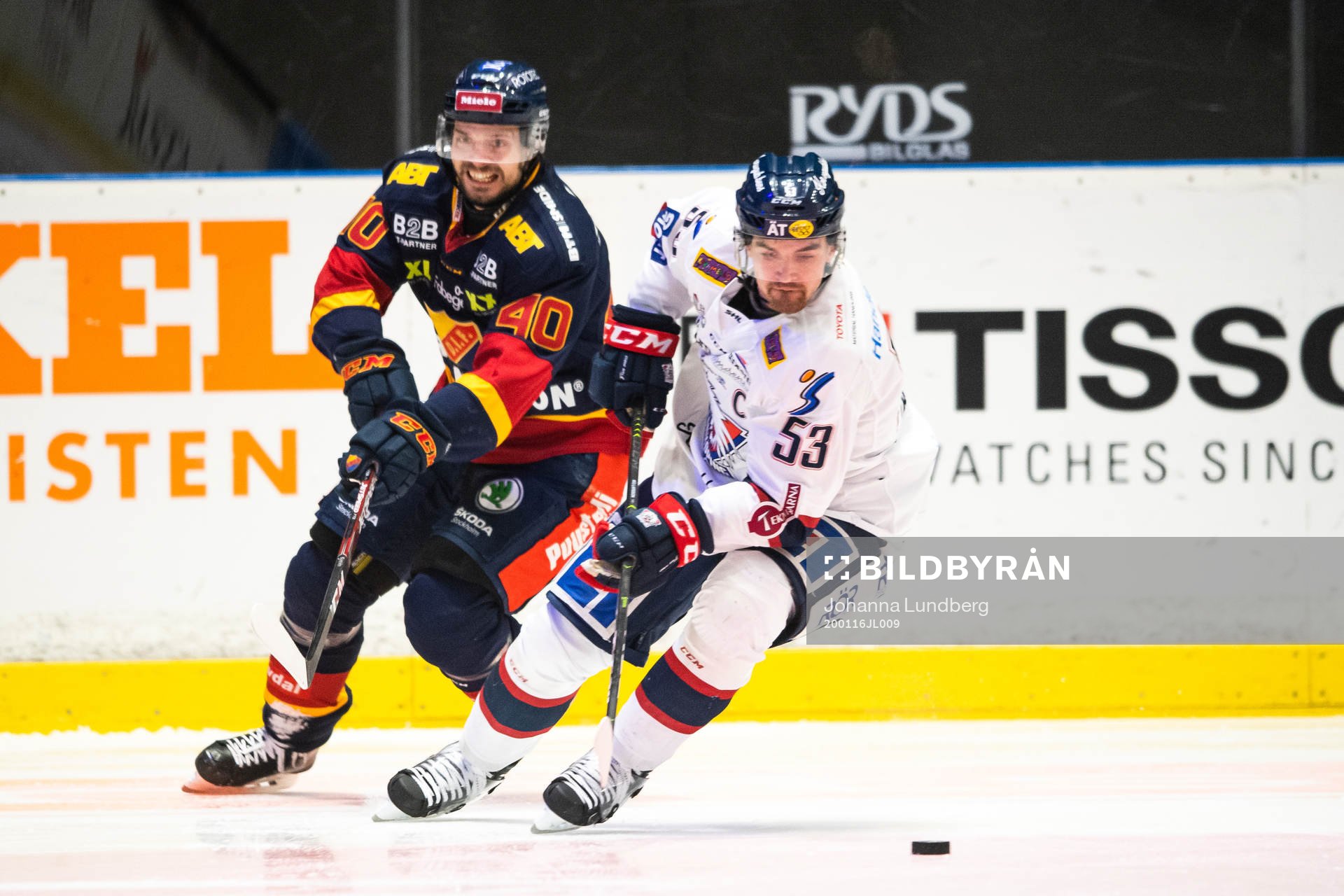 Djurgårdens Jacob Josefsson och Linköpings Eddie Larsson