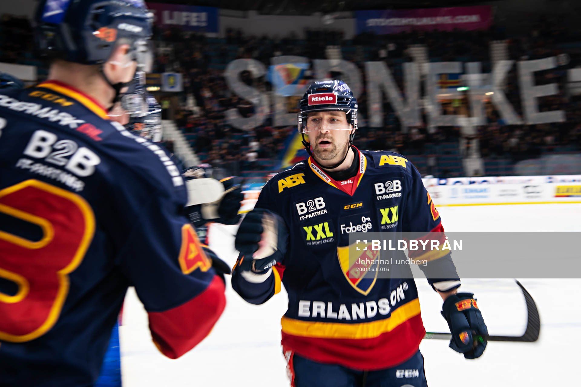 Djurgårdens Patrik Berglund jublar