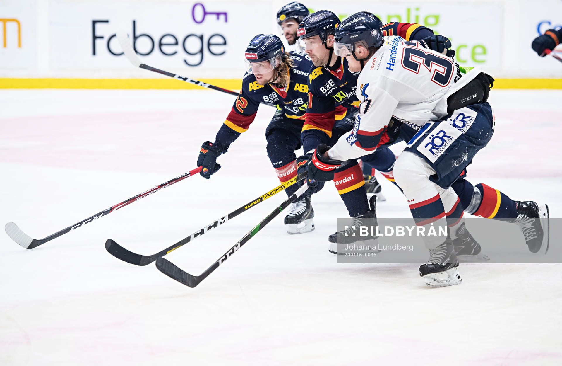 Djurgårdens Manuel Ågren och Patrik Berglund mot