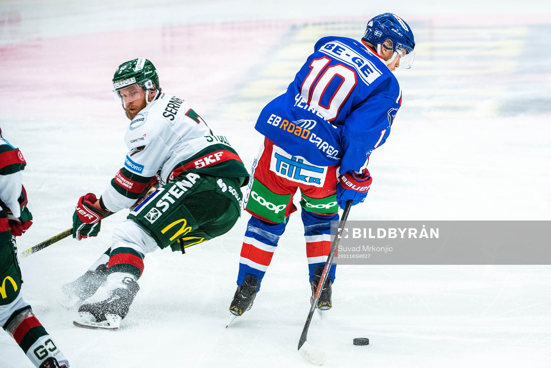 Oskarshamns Nicklas Heinerö och Frölundas Karl Stollery
