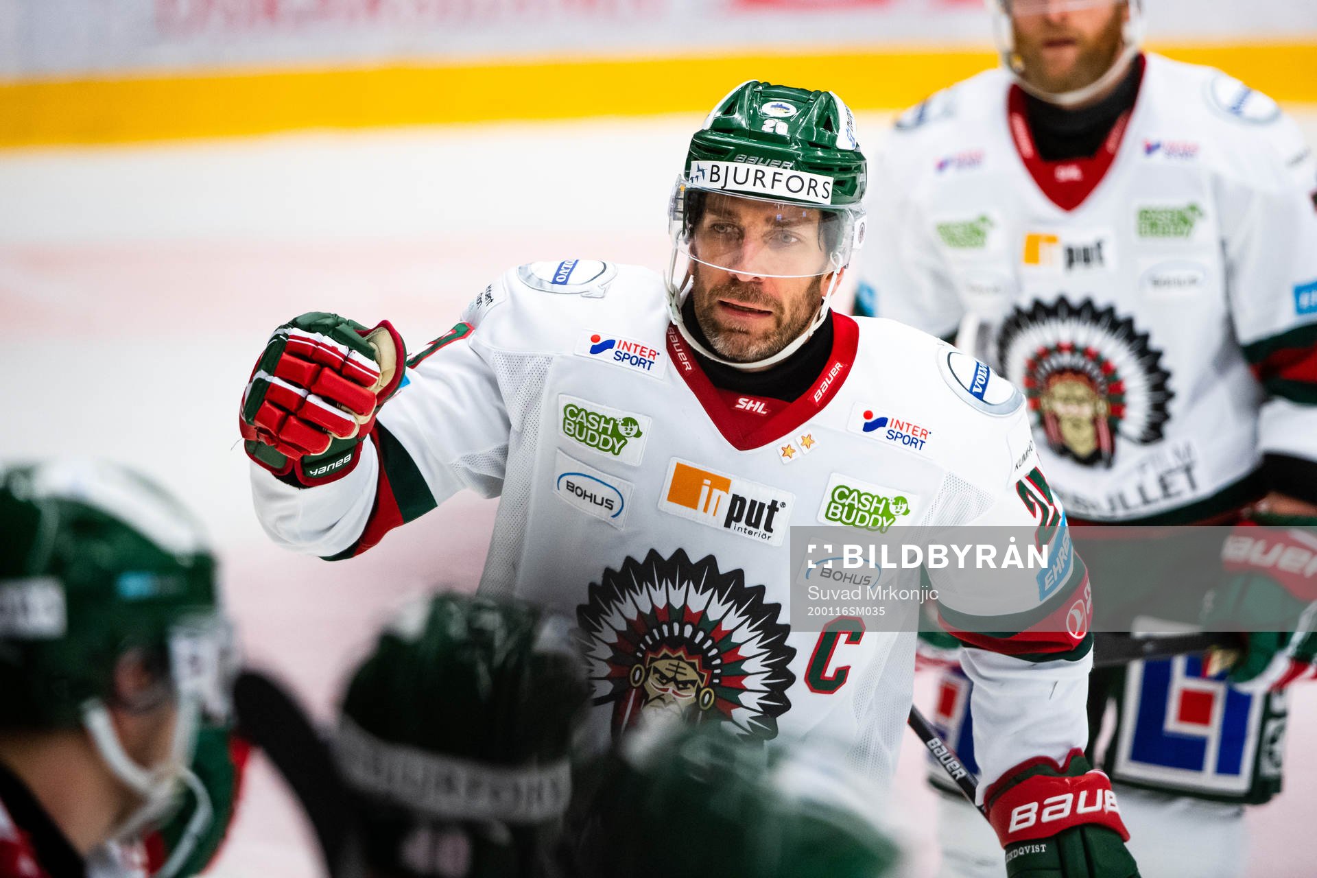 Frölundas Joel Lundqvist jublar