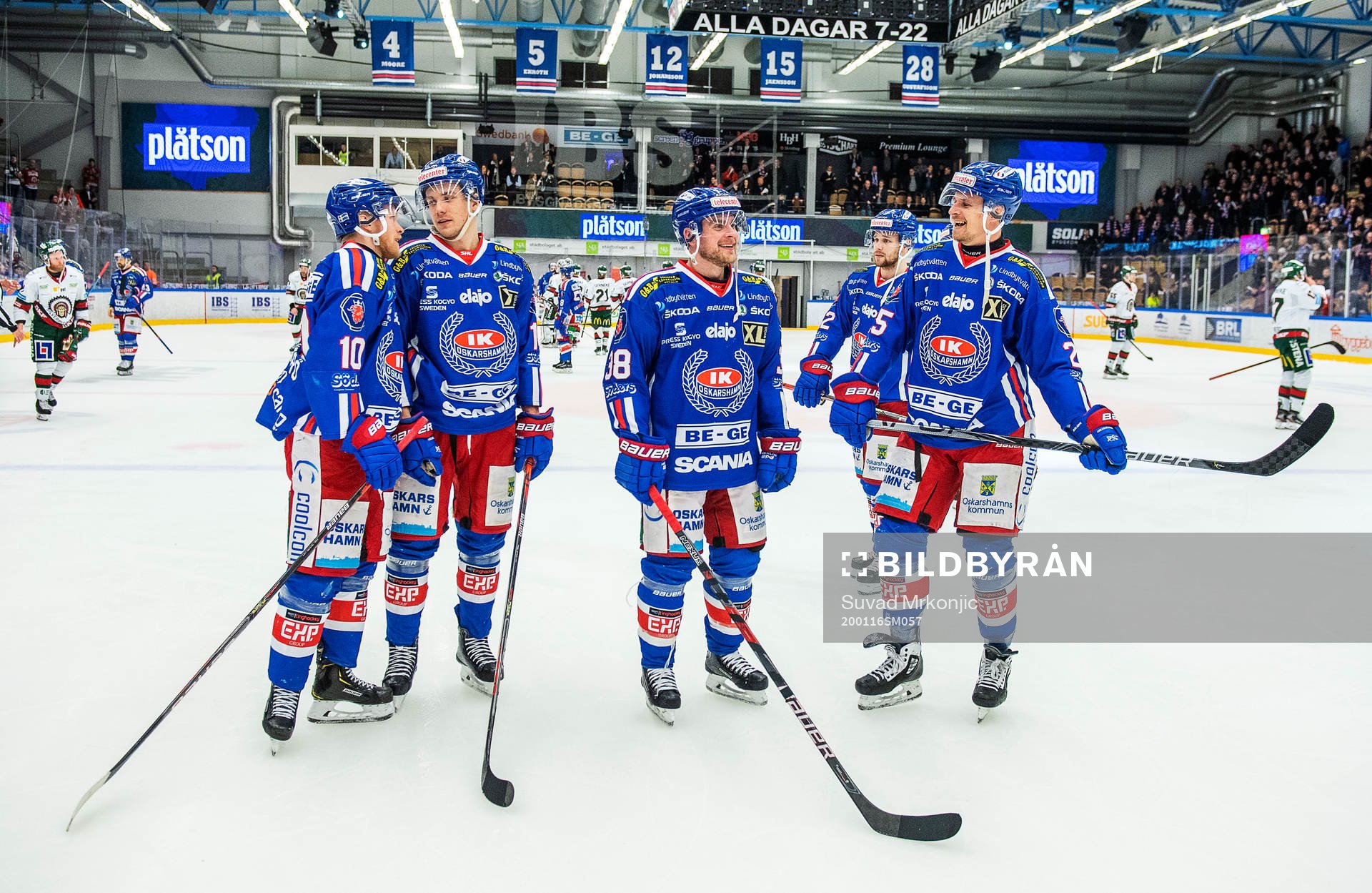 Oskarshamns spelare jublar