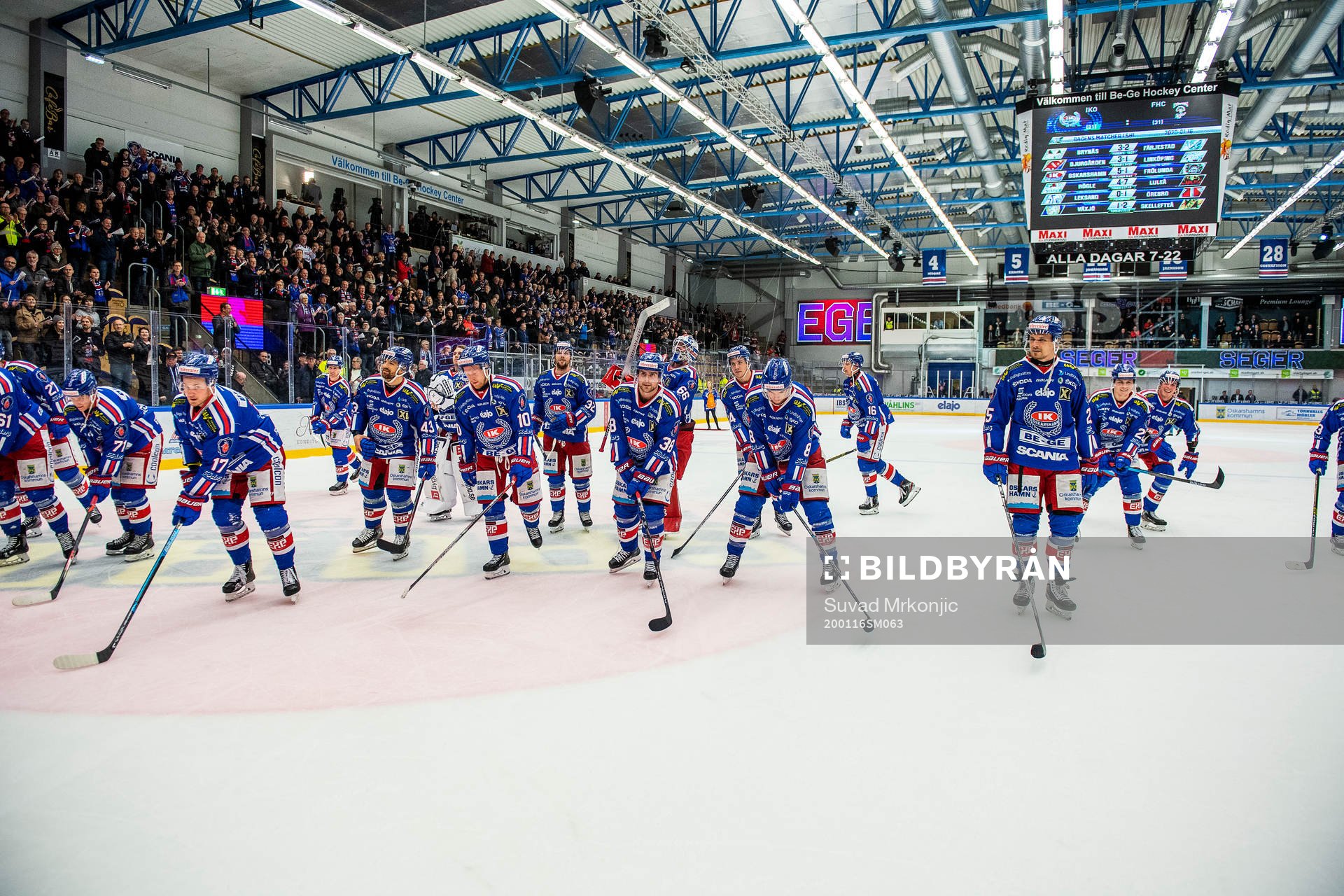 Oskarshamns spelare jublar