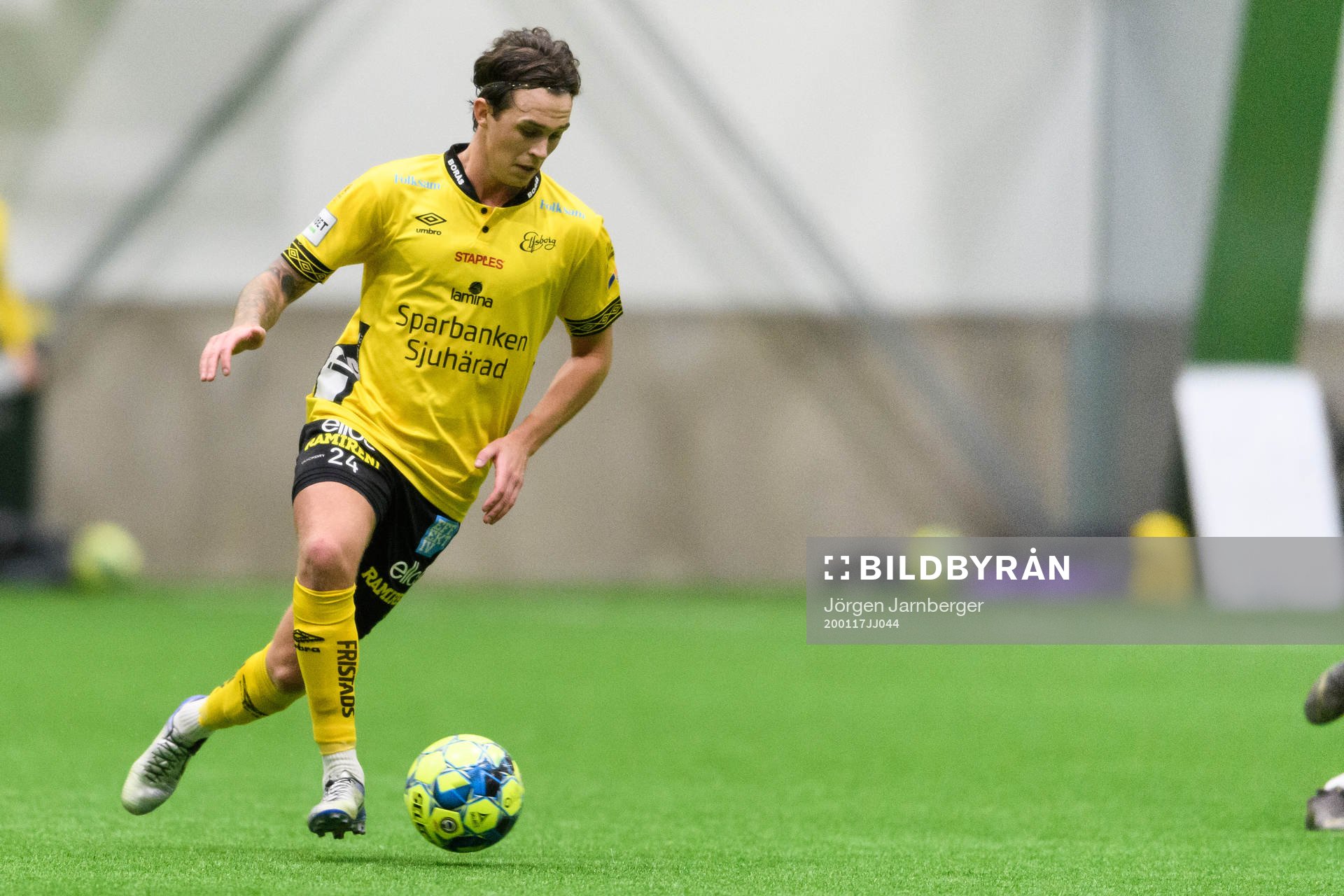Elfsborgs Rasmus Rosenqvist under träningsmatchen i fotboll mellan Elfsborg och Häcken den 17 januari 2020 i Borås.