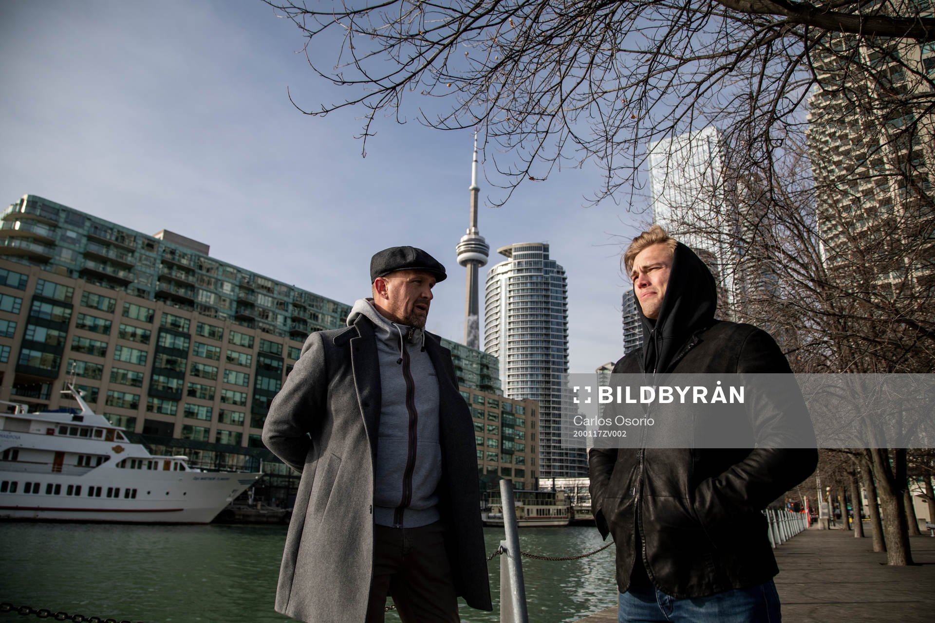 Andreas Johnsson of Toronto Maple Leafs and journalist