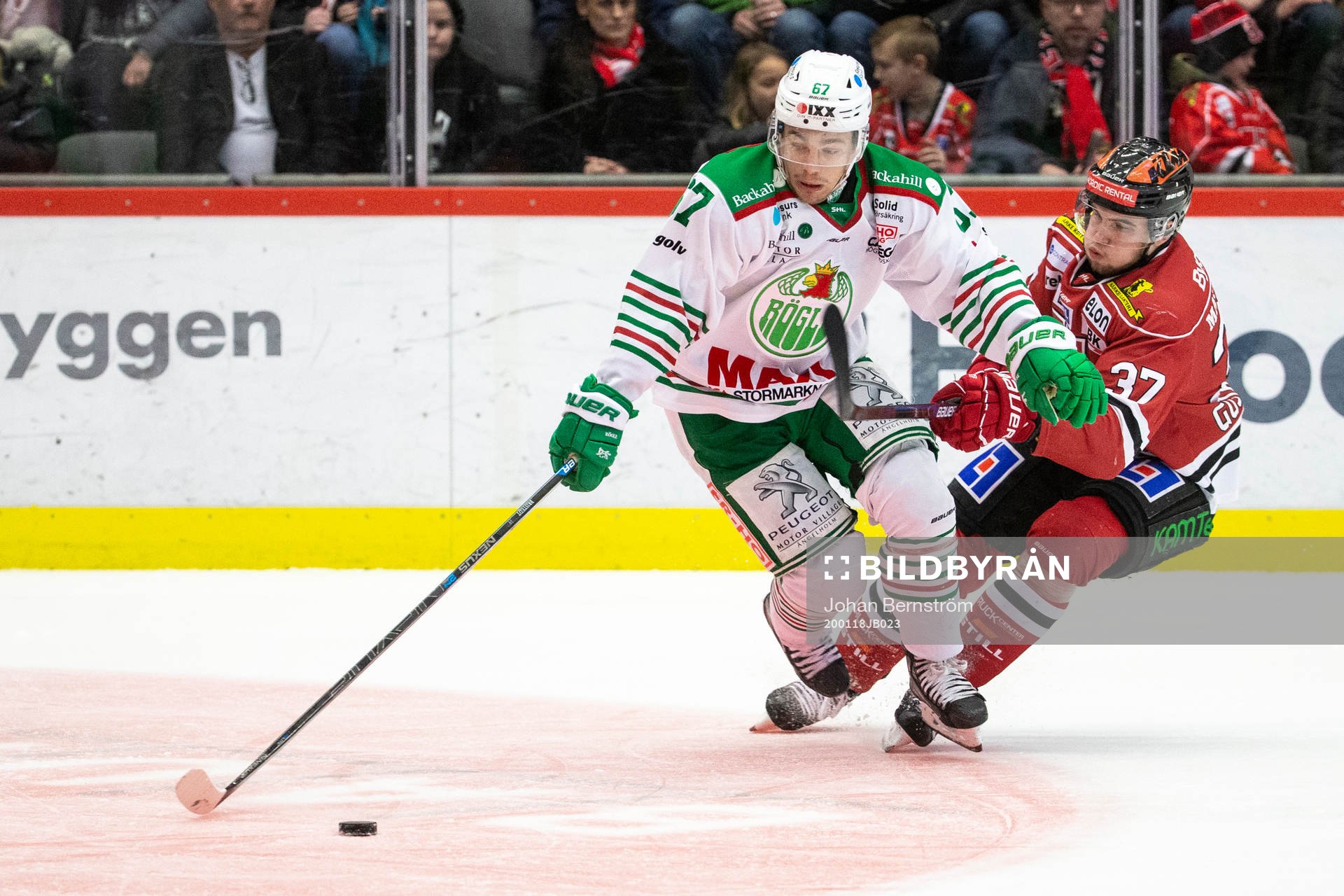Rögles Leon Bristedt och Örebros Glenn Gustafsson