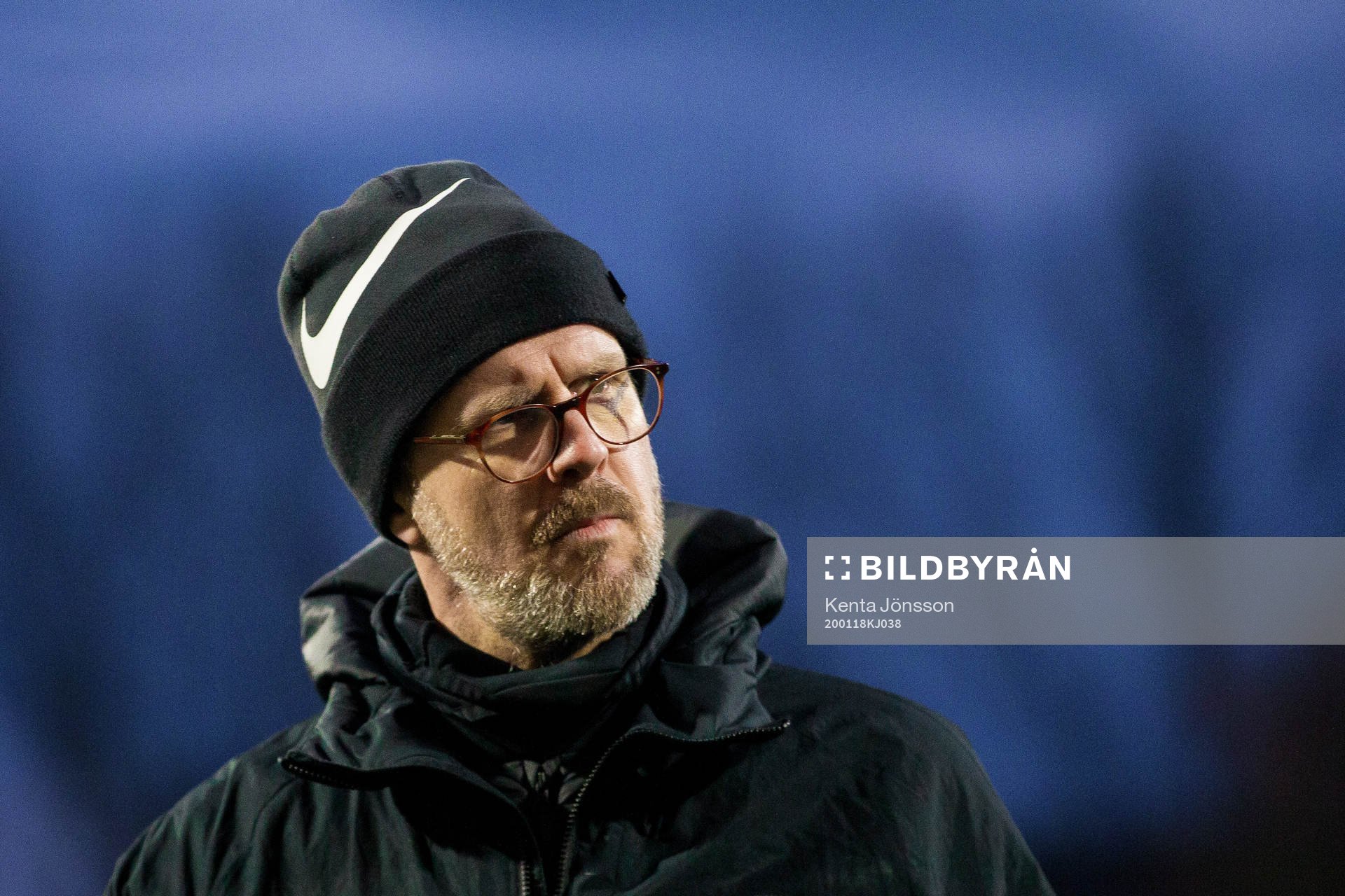 AIK:s tränare Rikard Norling efter träningsmatchen i fotboll mellan AIK och Karlstad den 18 januari 2020 i Stockholm. 