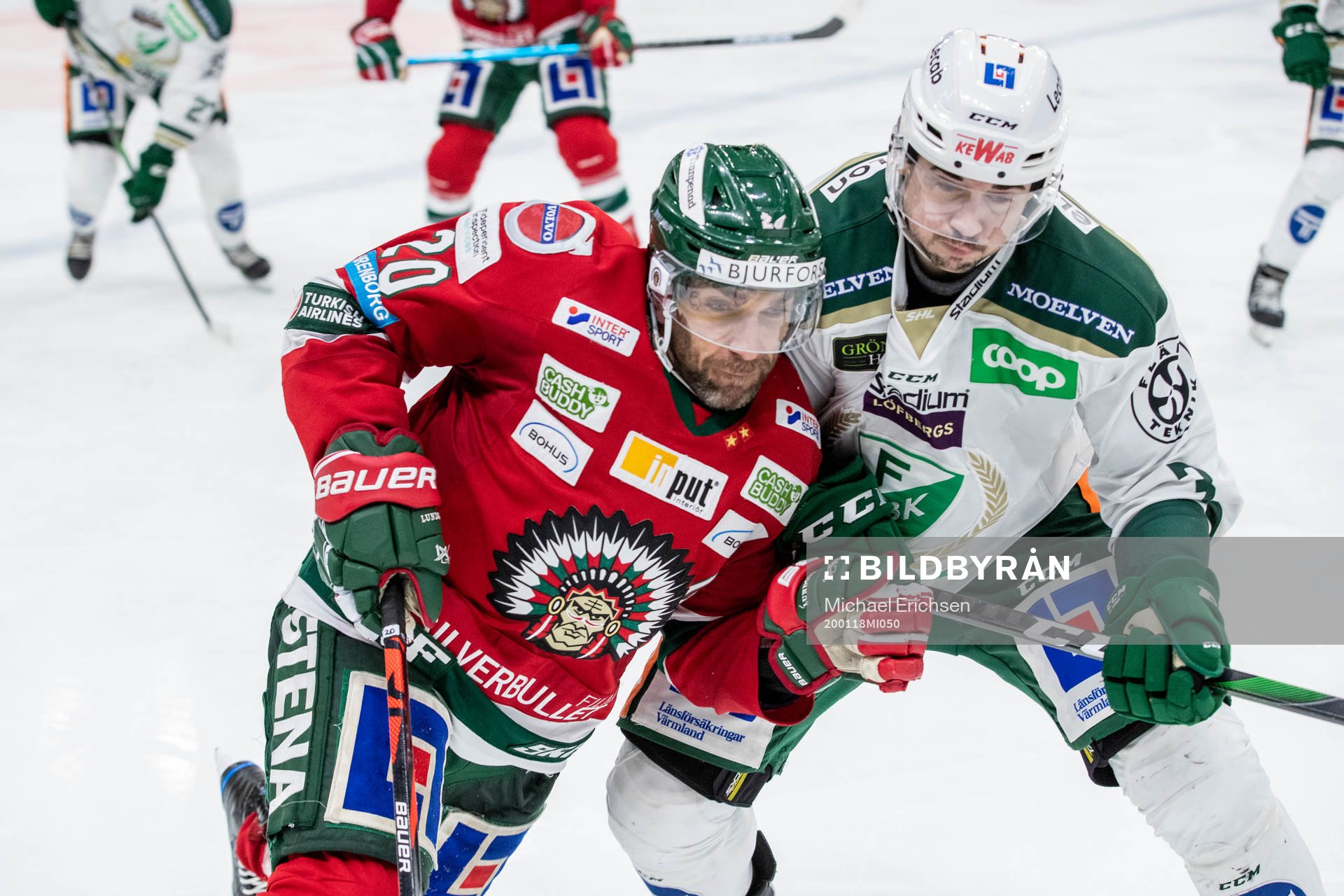 Frölundas Joel Lundqvist och Färjestads Jens Westin