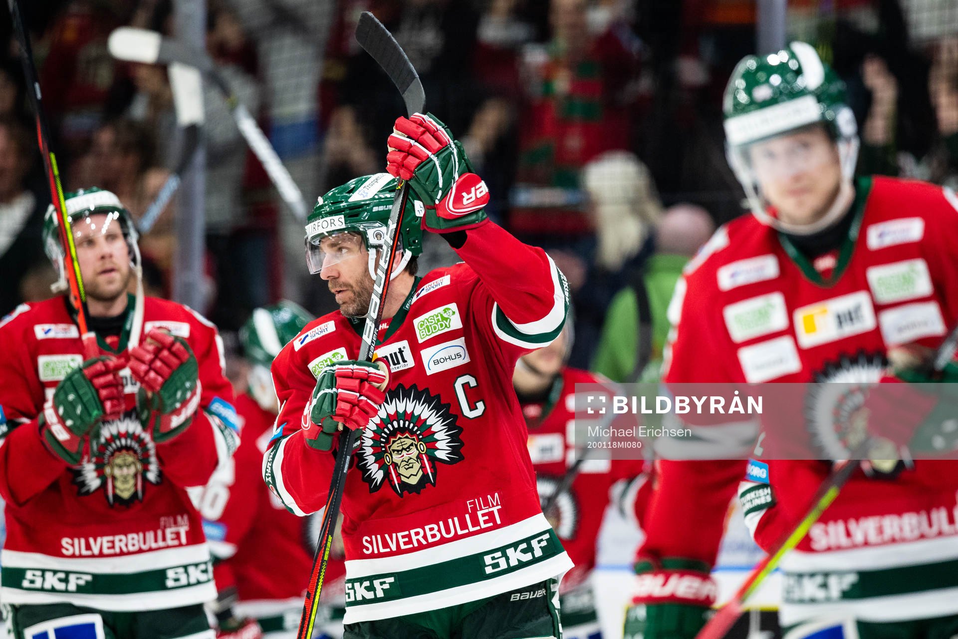 Frölundas Joel Lundqvist jublar