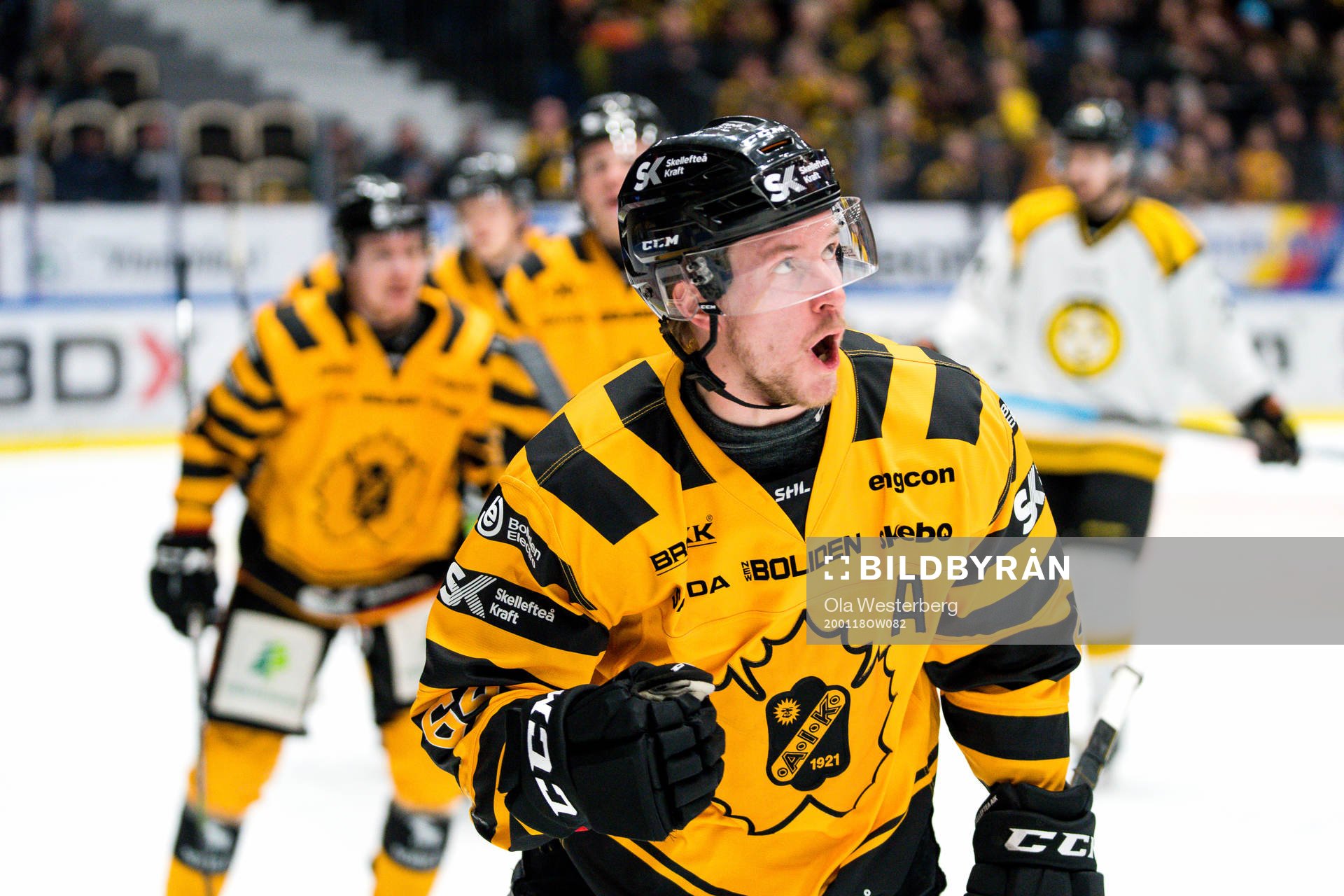 Skellefteås Jonathan Pudas jublar