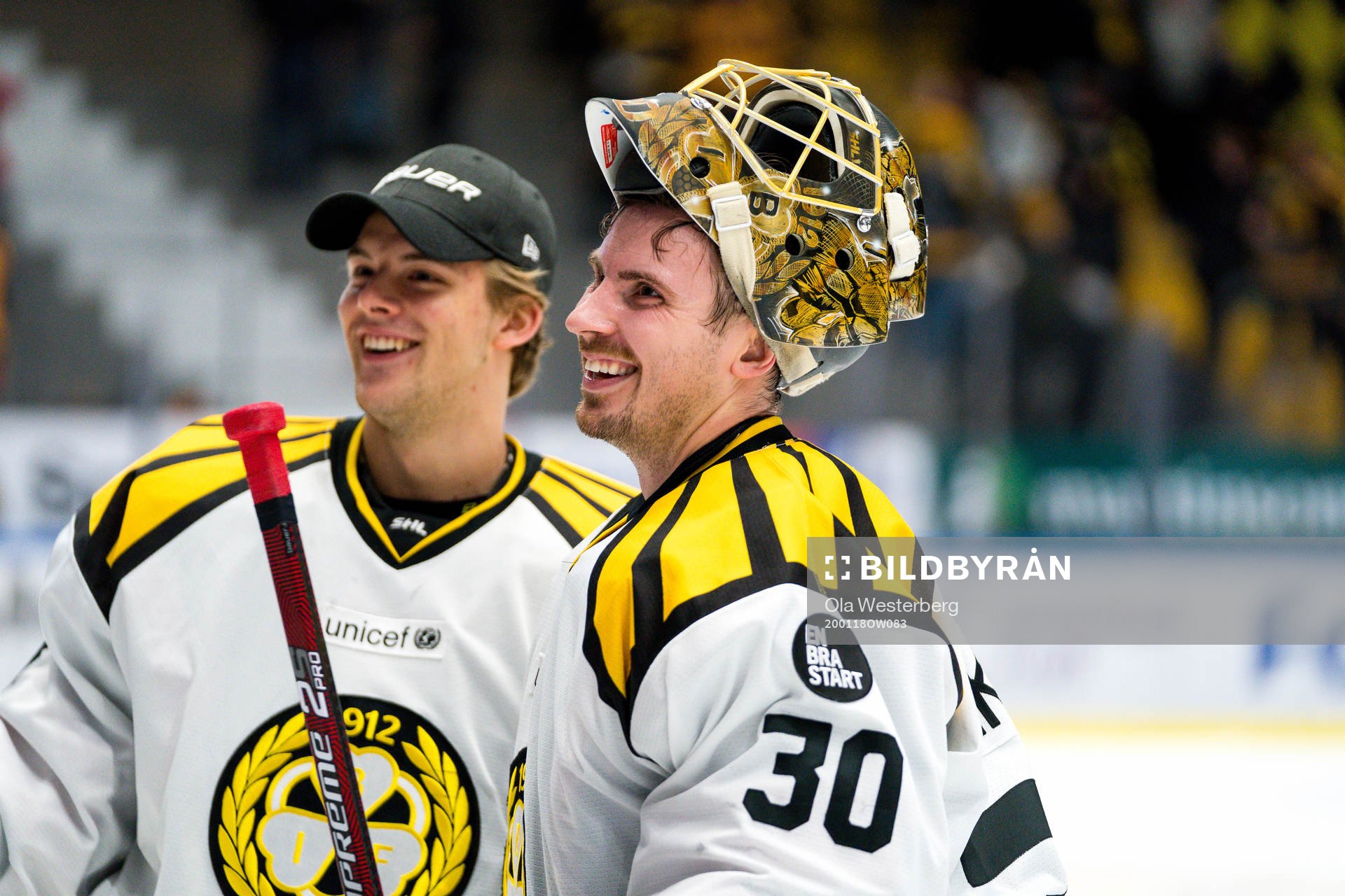 Brynäs målvakt Joacim Eriksson och målvakt Samuel Ersson