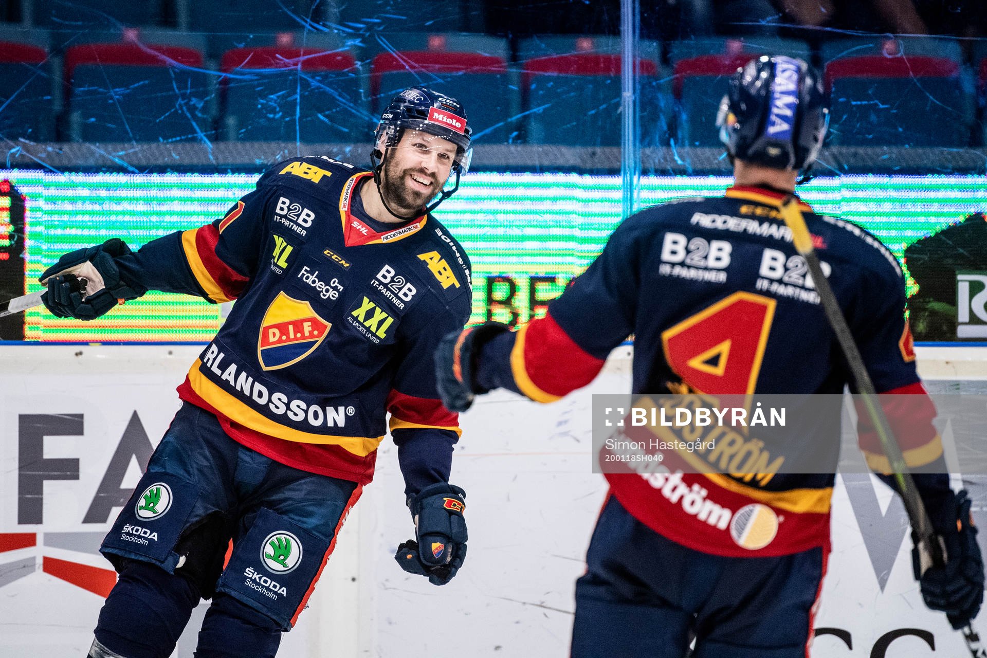 Djurgårdens Dick Axelsson jublar