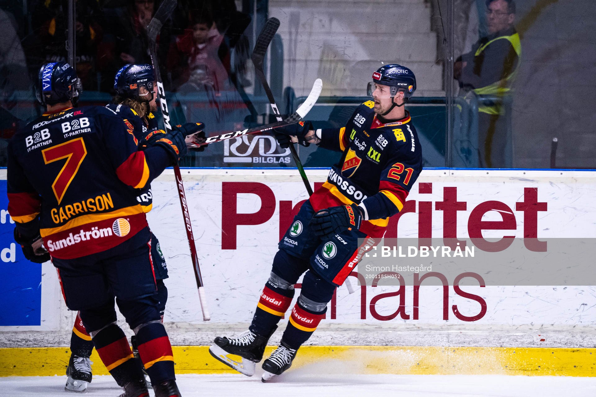 Djurgårdens Patrik Berglund jublar
