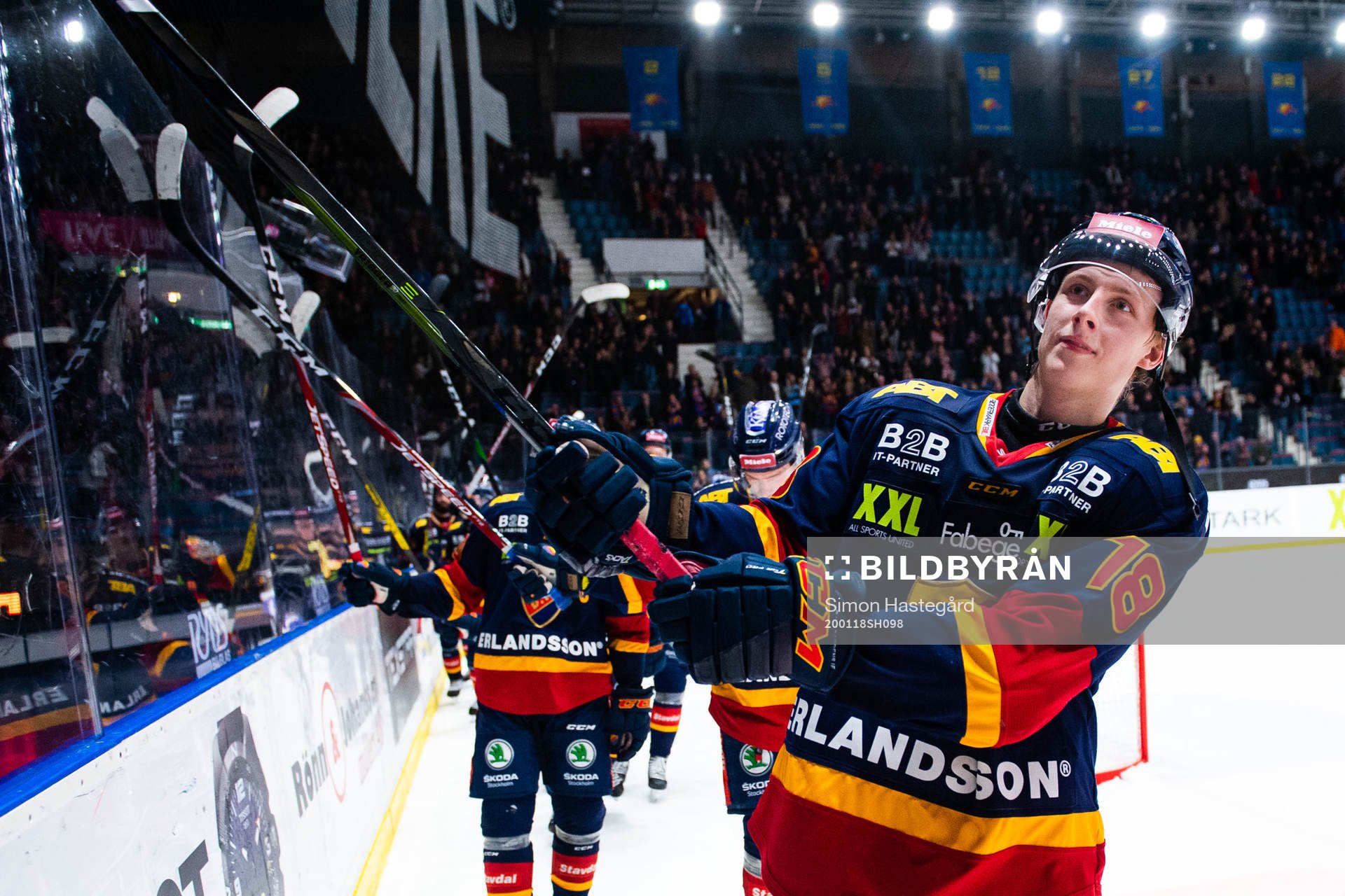 Djurgårdens Simon Johansson jublar