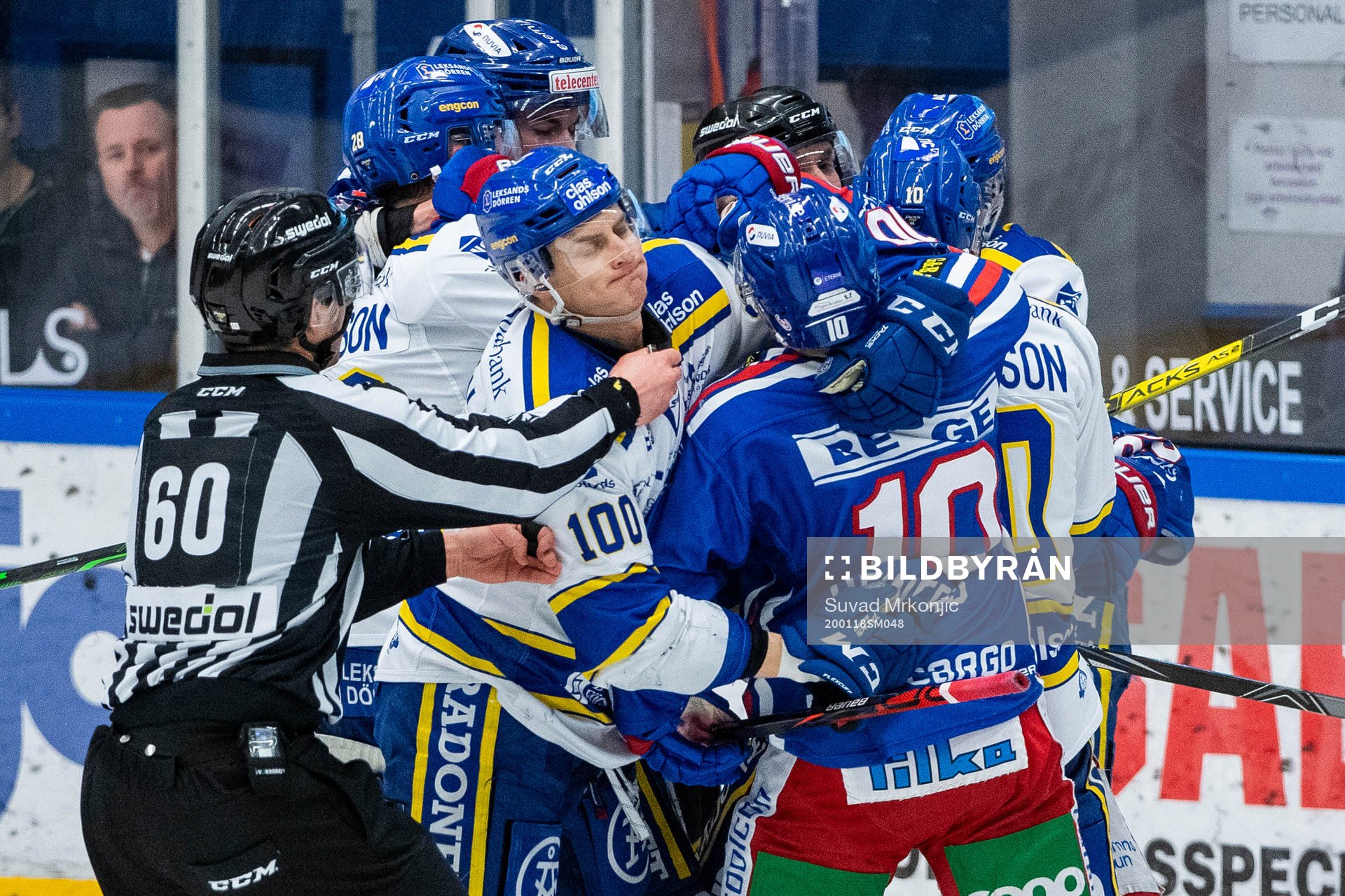 Leksands Martin Karlsson och Oskarshamns Nicklas Heinerö i