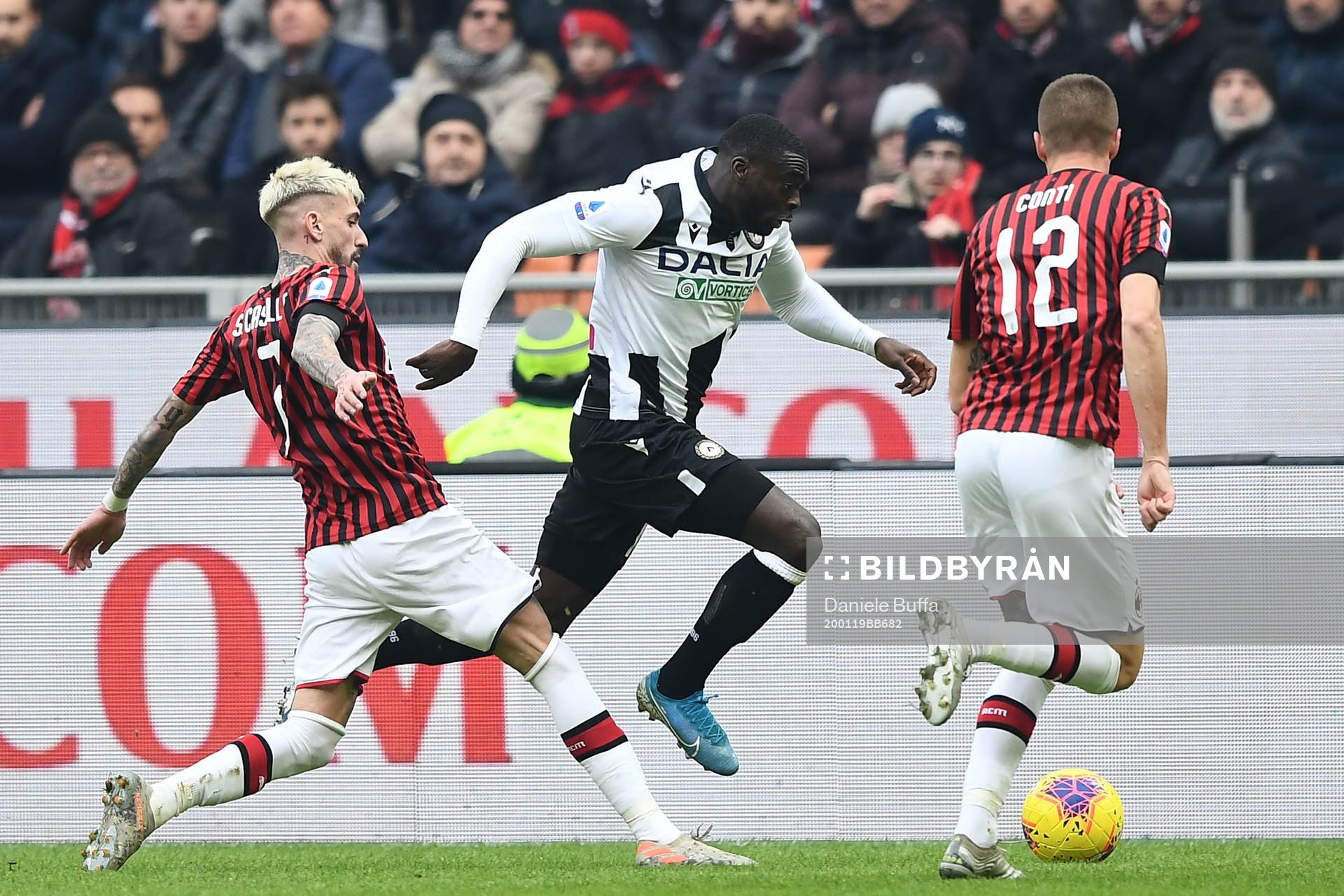 Ken Sema of Udinese ahead of the Serie A game between AC Milan and Udinese on January 19, 2020 in Milano.