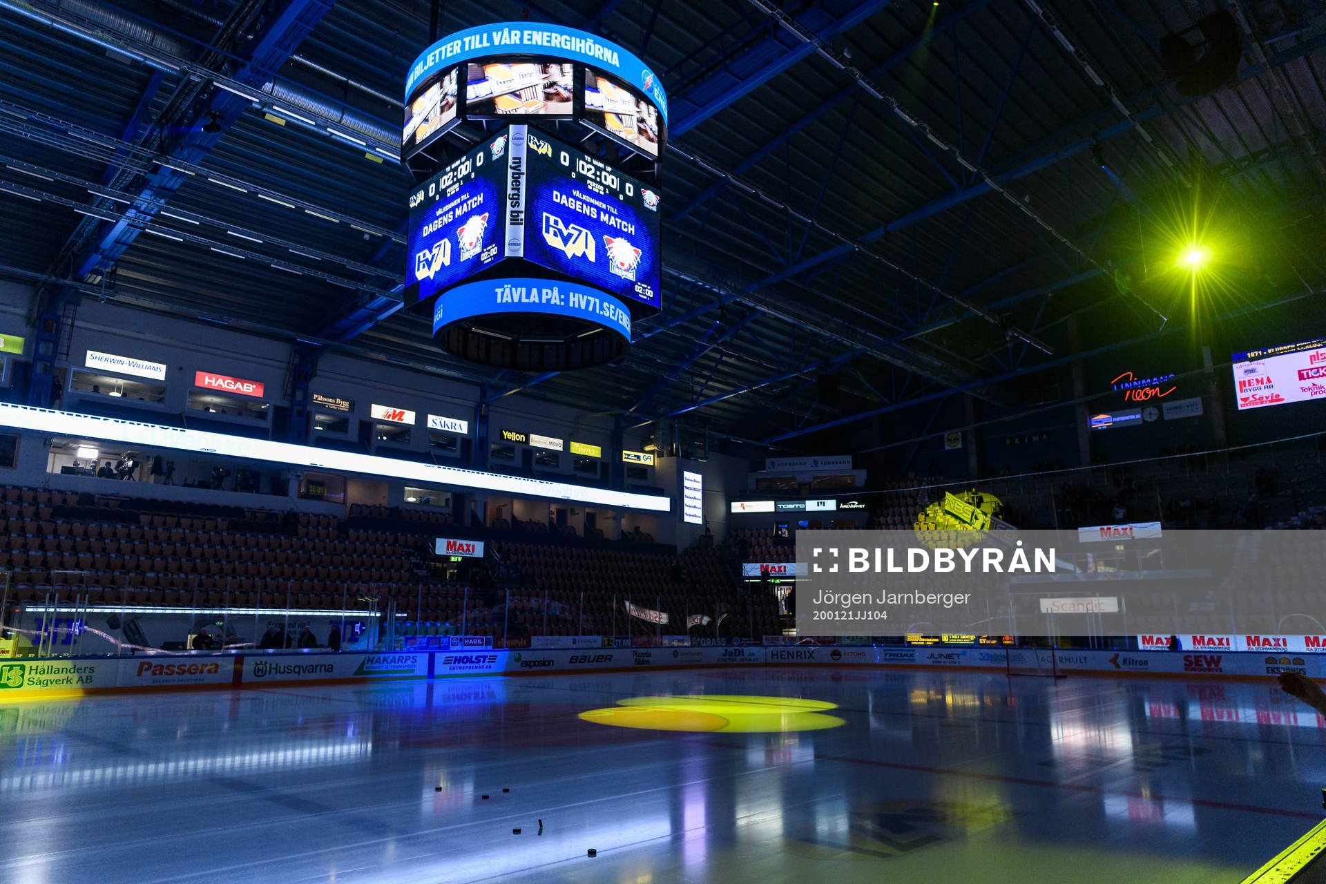 Interiör i Kinnarps arena