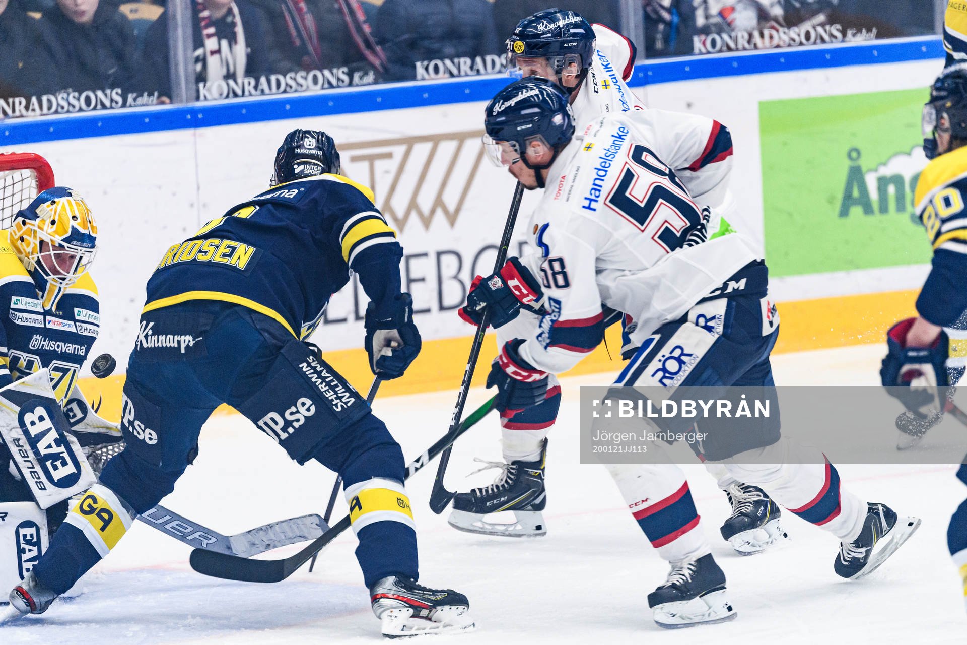 Linköpings Robin Johansson gör 0-1