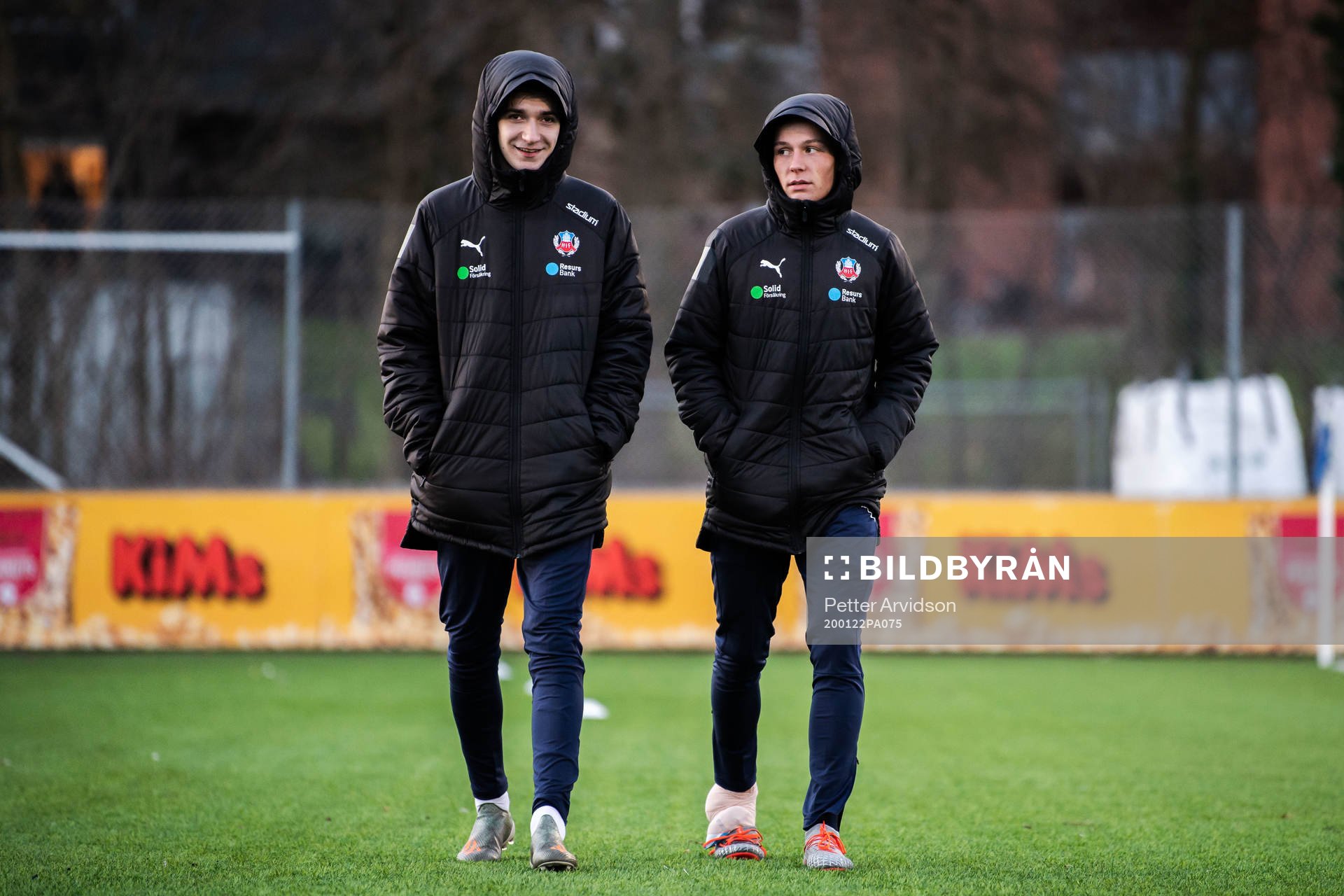 Helsingborgs Armin Gigovic och Filip Sjöberg som har
