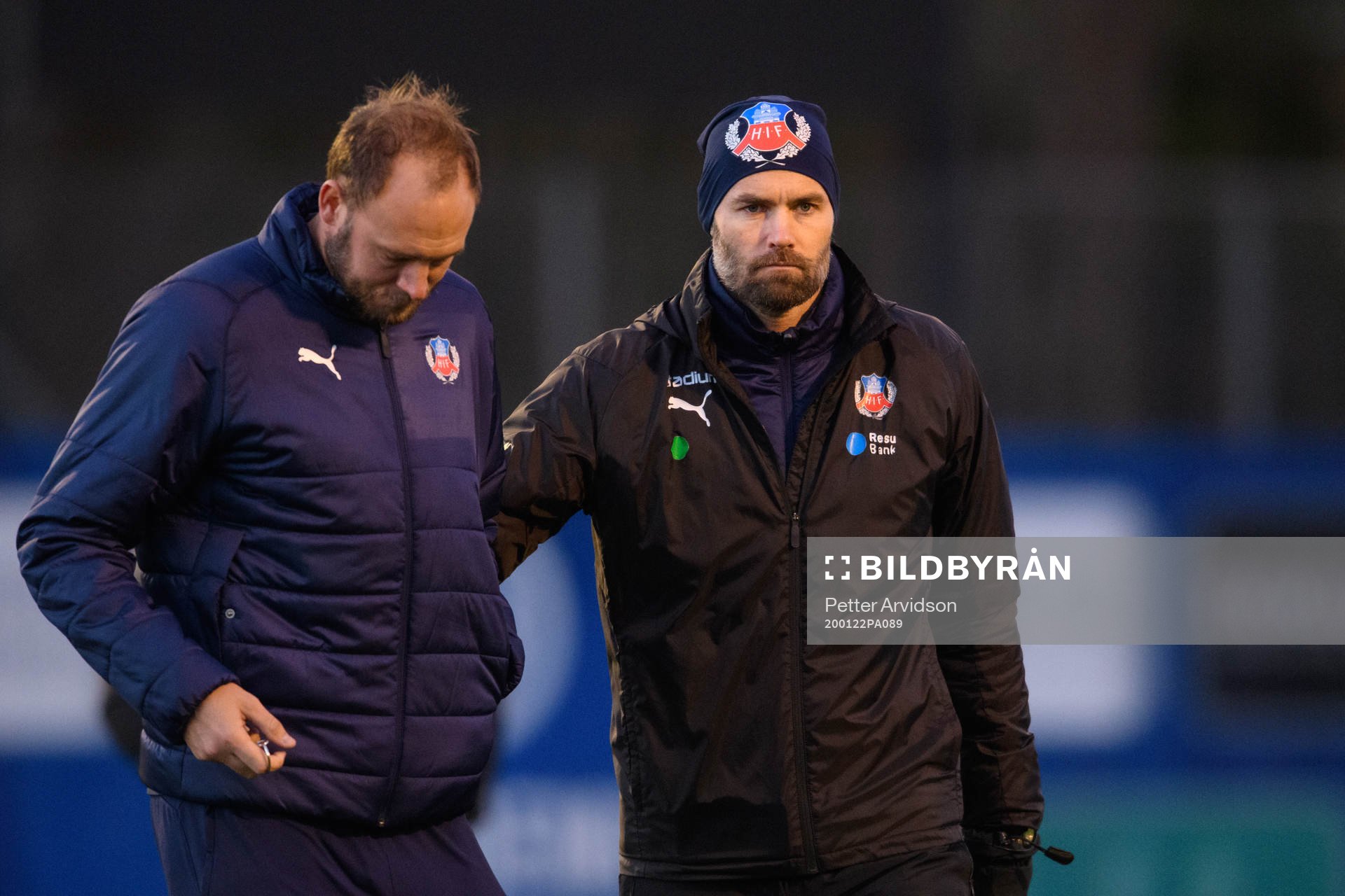 Helsingborgs Andreas Granqvist och tränare Olof Mellberg