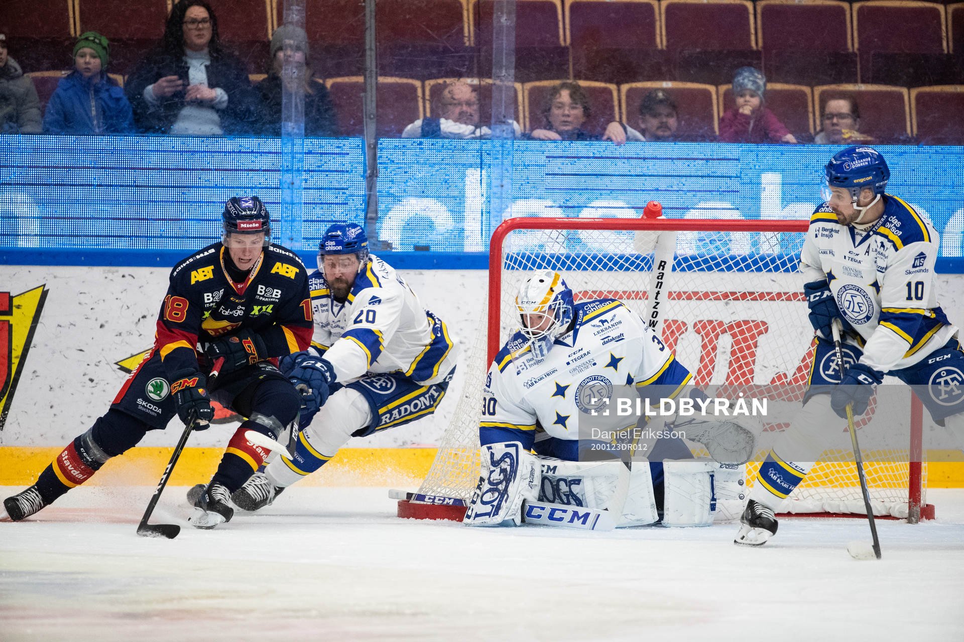 Djurgårdens Simon Johansson och Leksands Mattias Karlsson