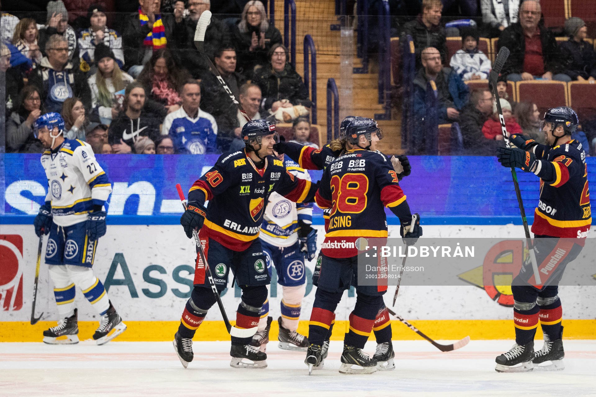 Djurgårdens spelarna jublar