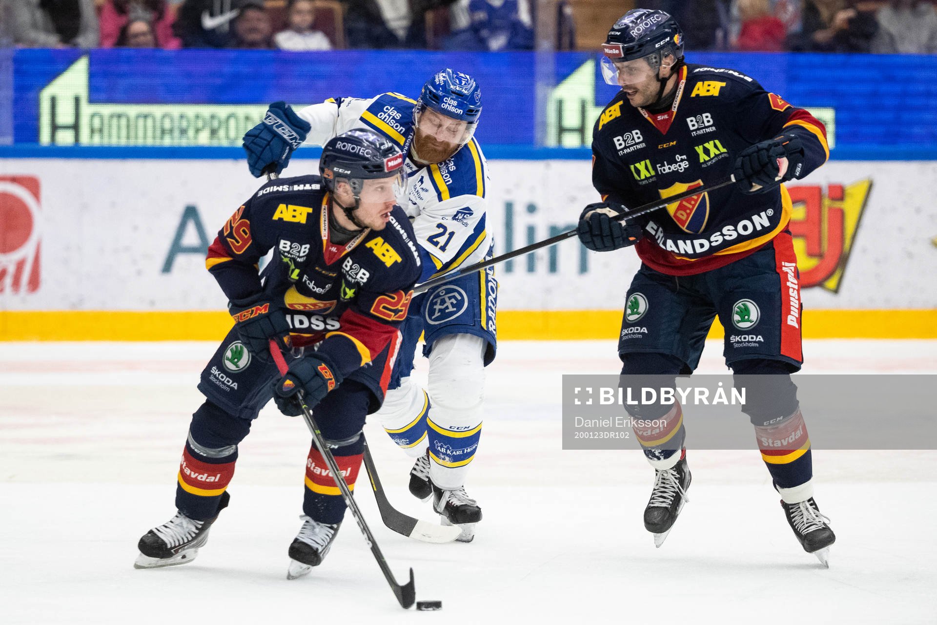 Djurgårdens Sebastian Strandberg och Leksands Mattias