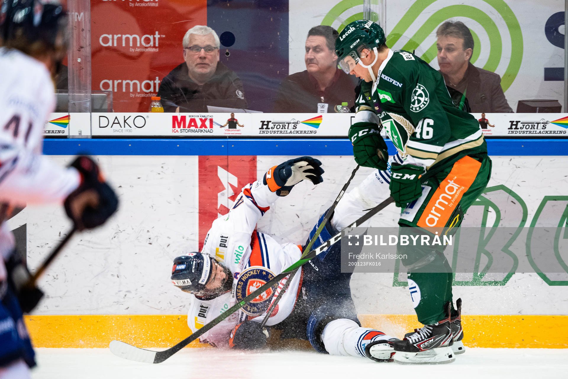 Växjös Daniel Rahimi och Färjestads Michael Latta