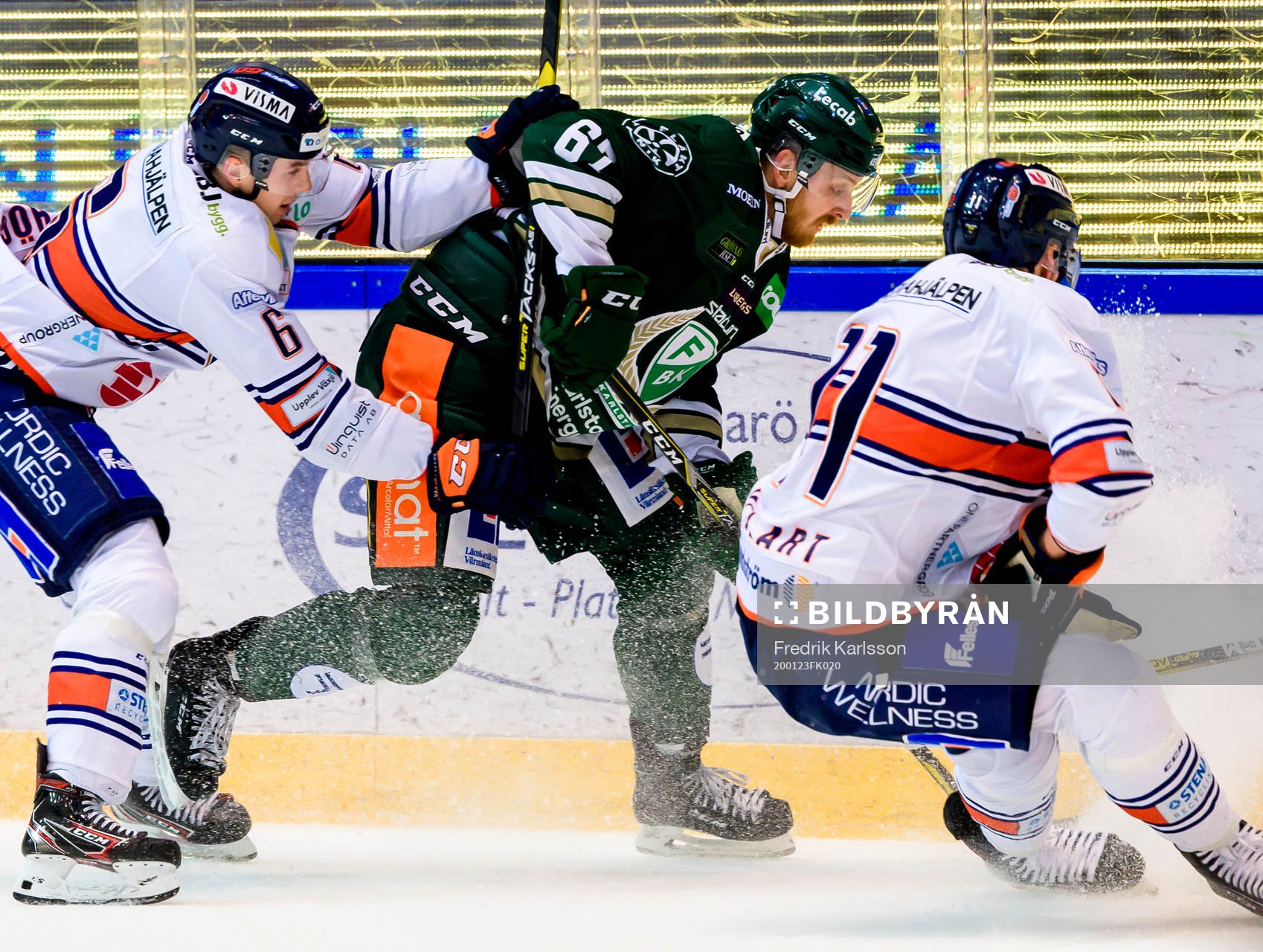 Växjös Linus Högberg, Färjestads Pontus Widerström och