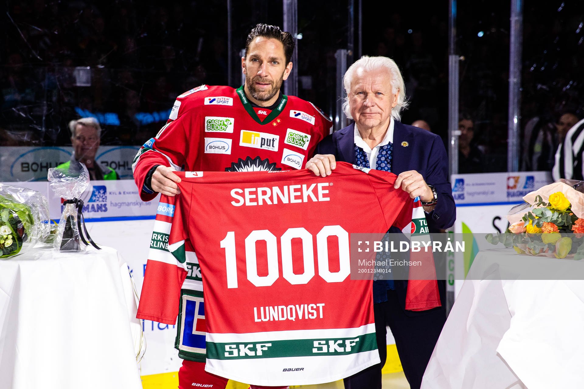 Frölundas Joel Lundqvist uppmärksammas för sina 1000