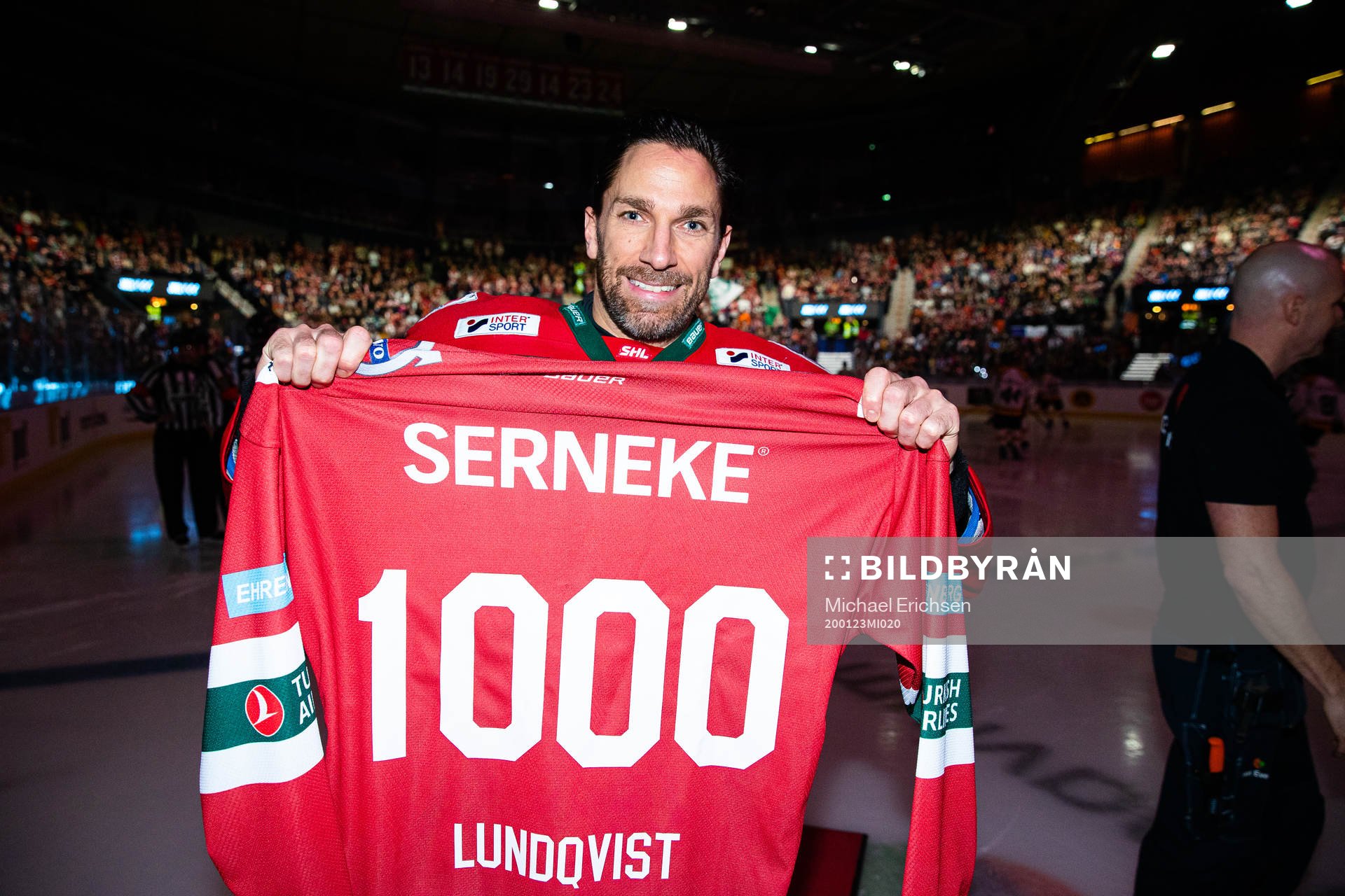 Frölundas Joel Lundqvist uppmärksammas för sina 1000