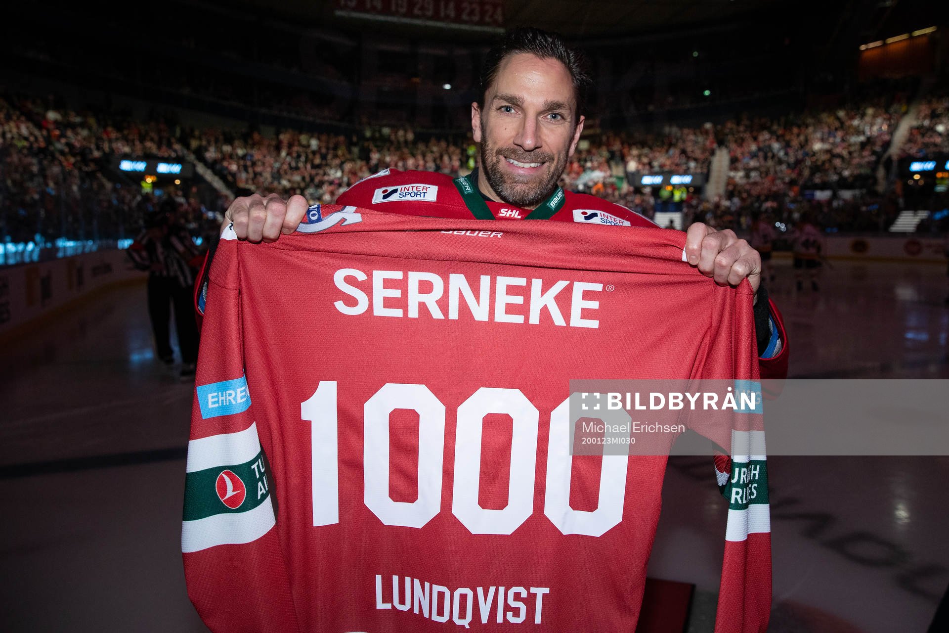 Frölundas Joel Lundqvist uppmärksammas för sina 1000