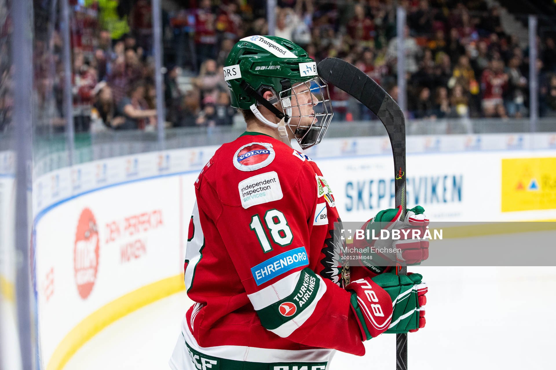 Frölundas Lucas Raymond jublar