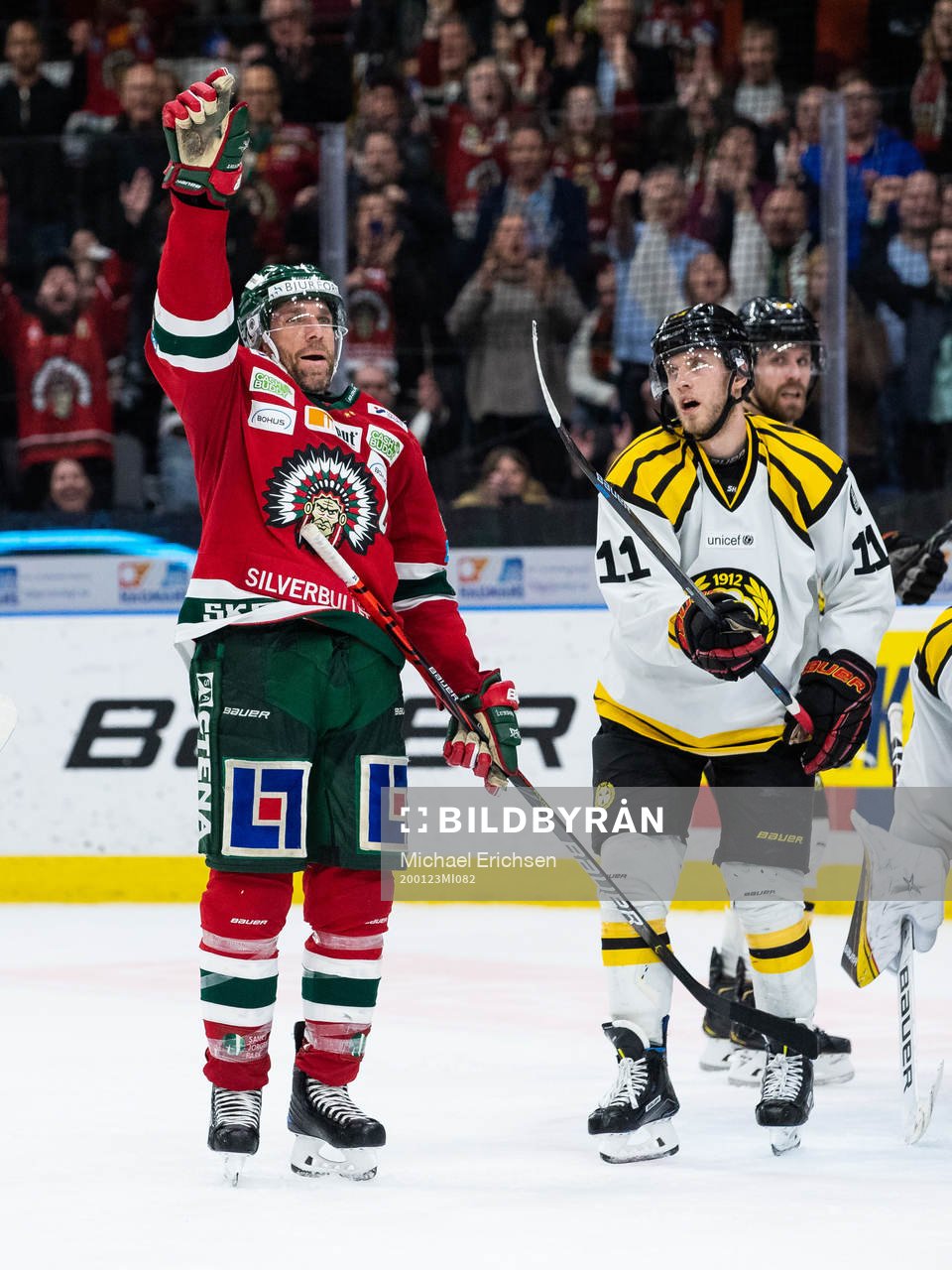 Frölundas Joel Lundqvist jublar