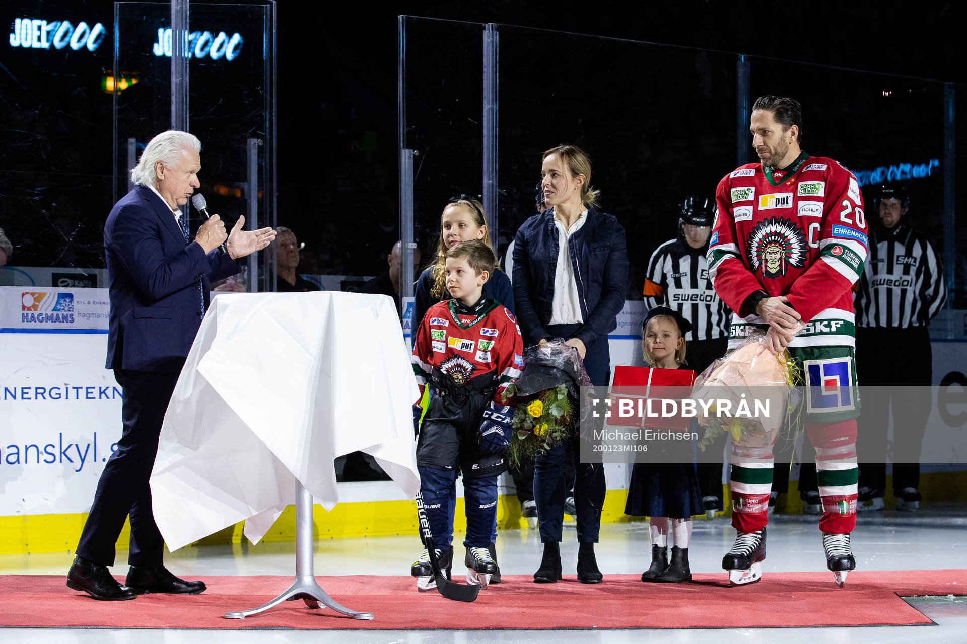 Frölundas Joel Lundqvist uppmärksammas för sina 1000