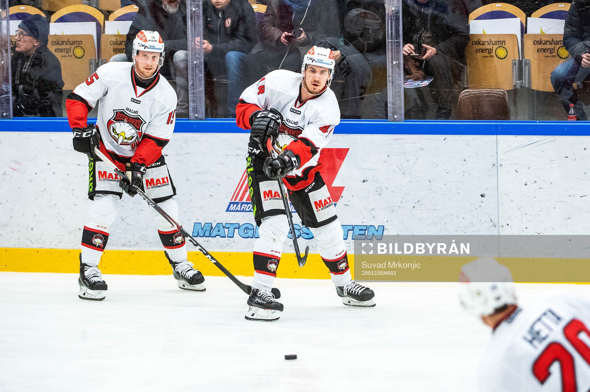 Malmö Redhawks Axel Wemmenborn och Jesper Jensen Aabo