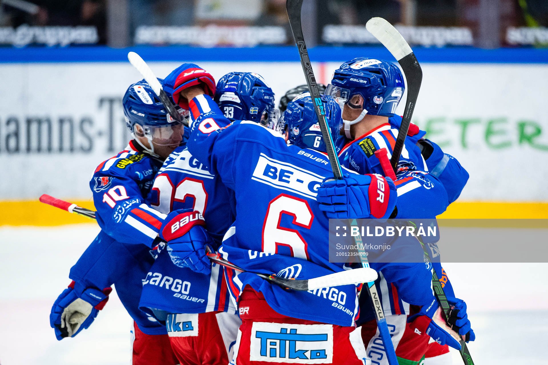 Oskarshamns spelare jublar