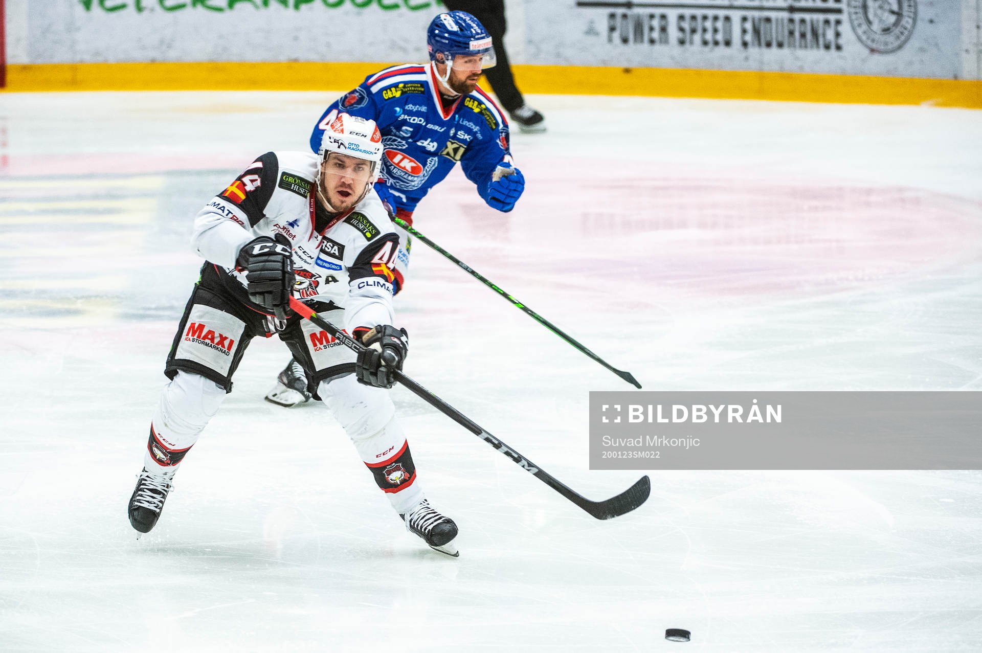 Malmö Redhawks Jesper Jensen Aabo och Oskarshamns Nichlas