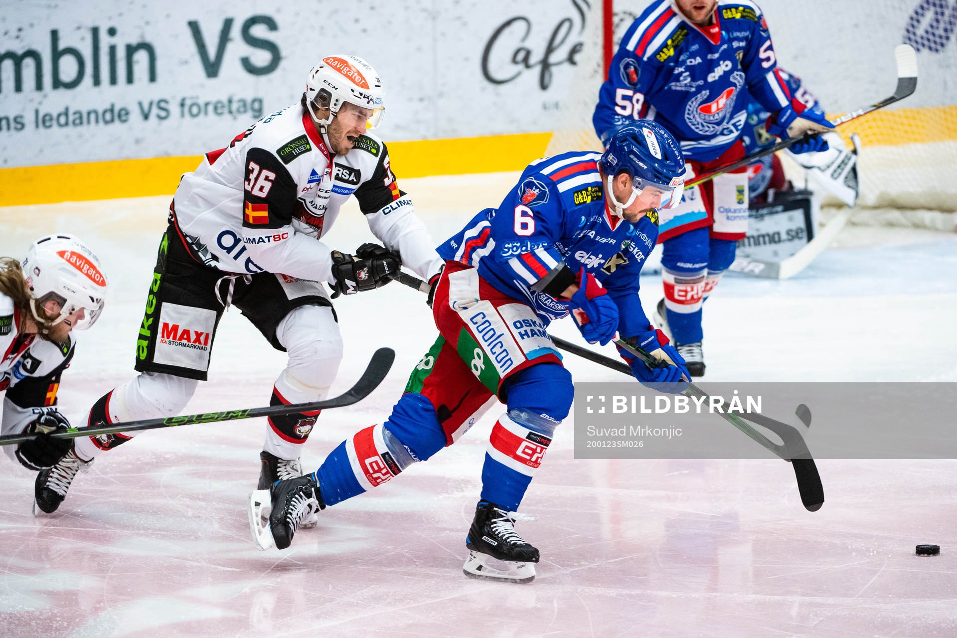 Malmö Redhawks Matias Myttynen och Oskarshamns Jesper