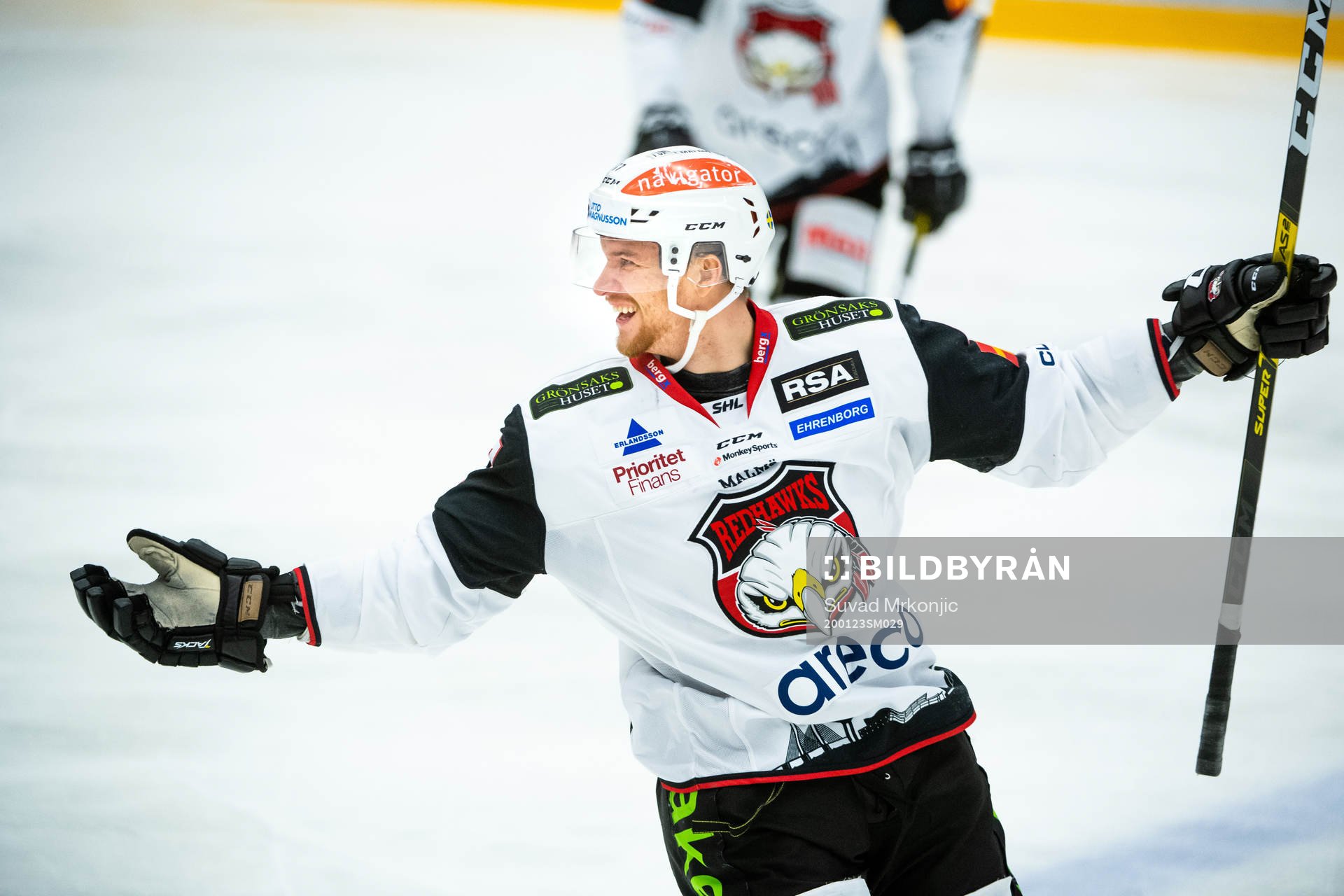 Malmö Redhawks Max Görtz jublar