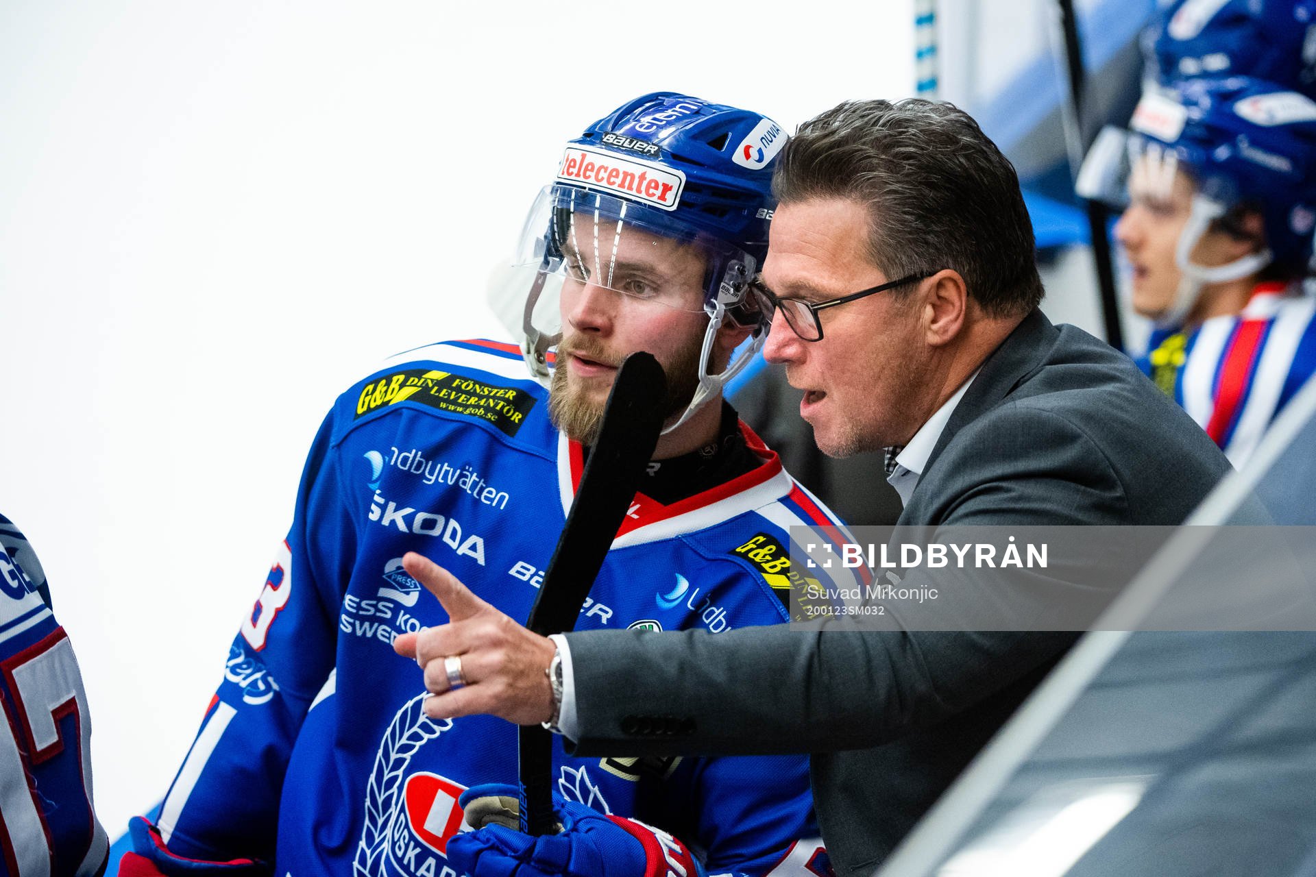 Oskarshamns Robin Söderqvist och tränare Håkan Åhlund