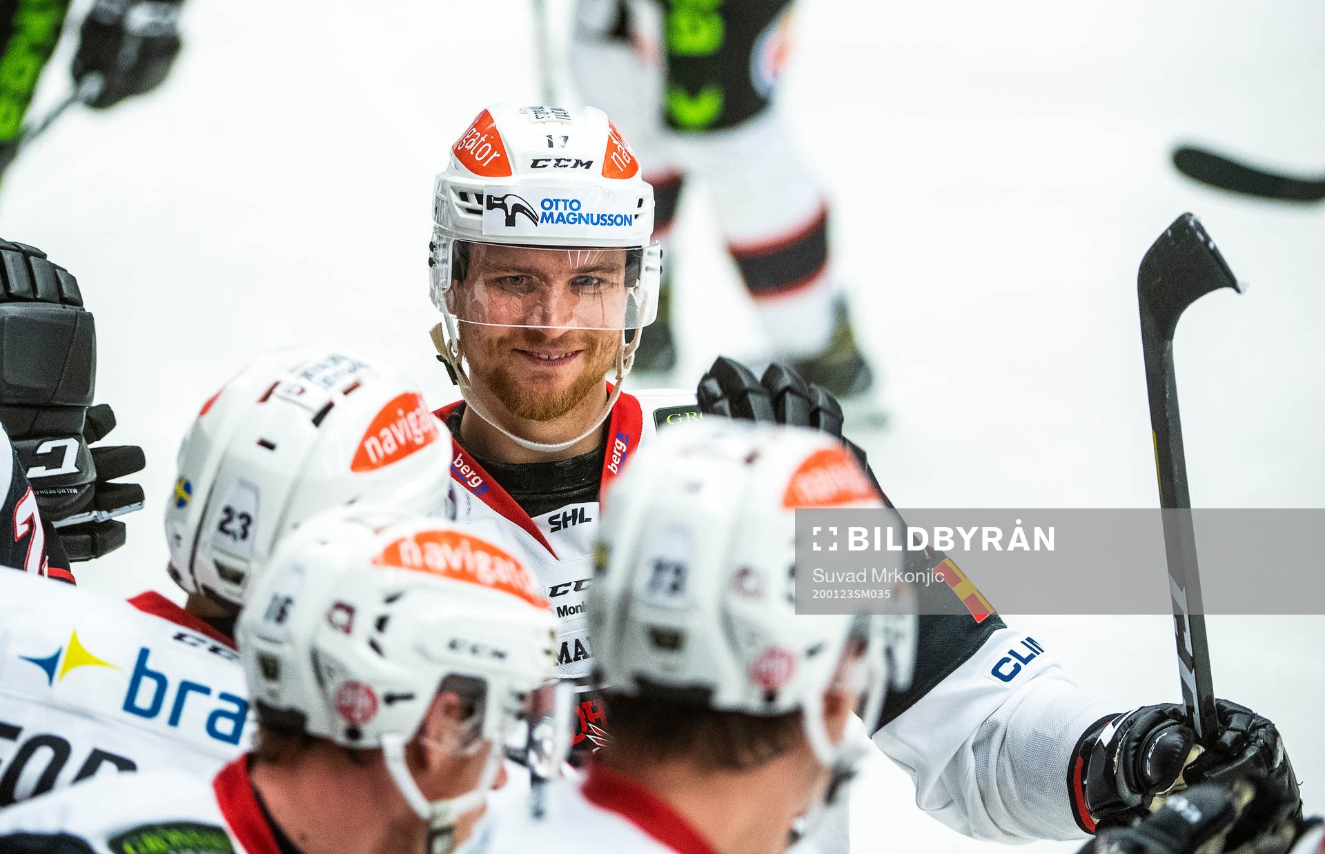 Malmö Redhawks Max Görtz jublar