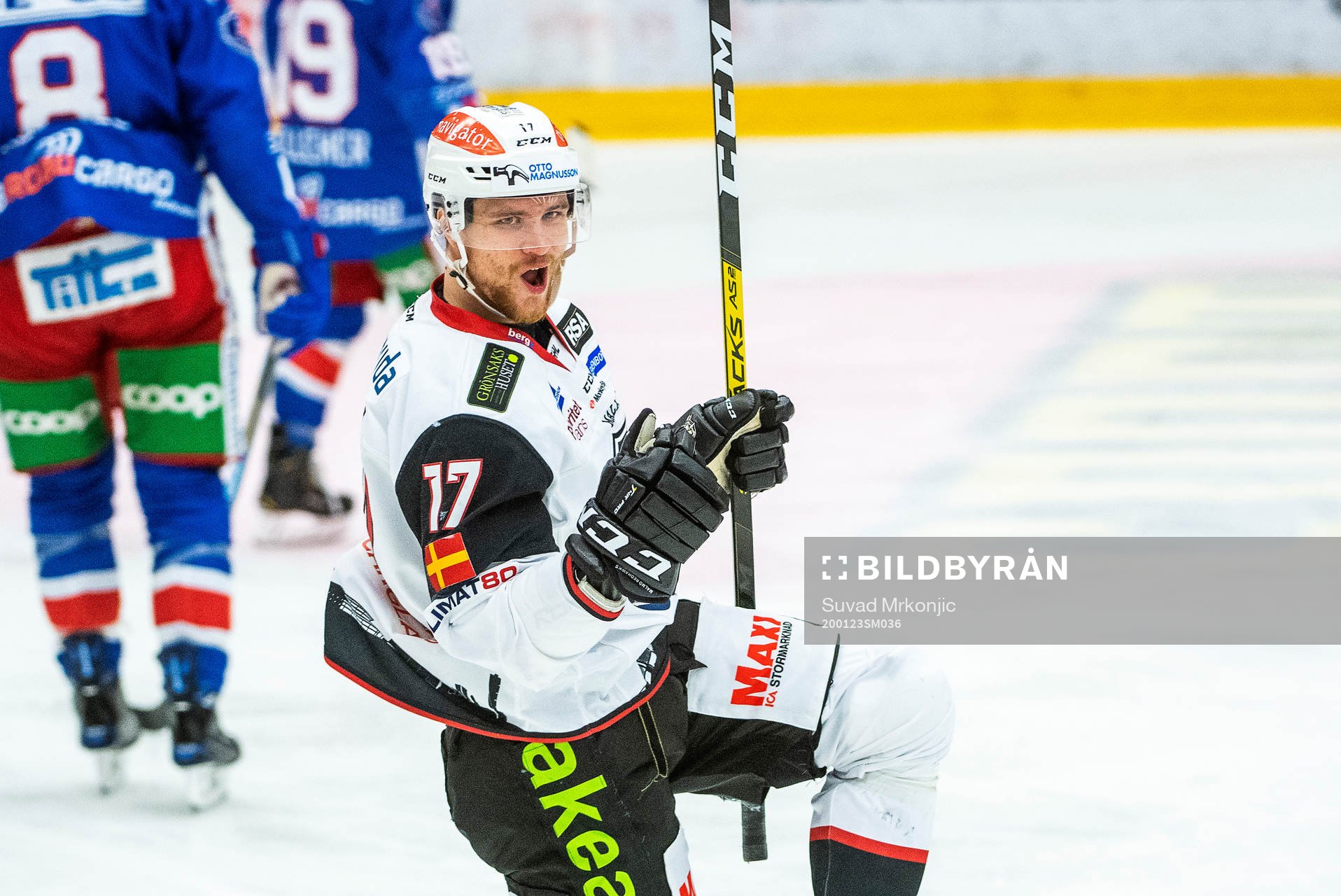 Malmö Redhawks Max Görtz jublar