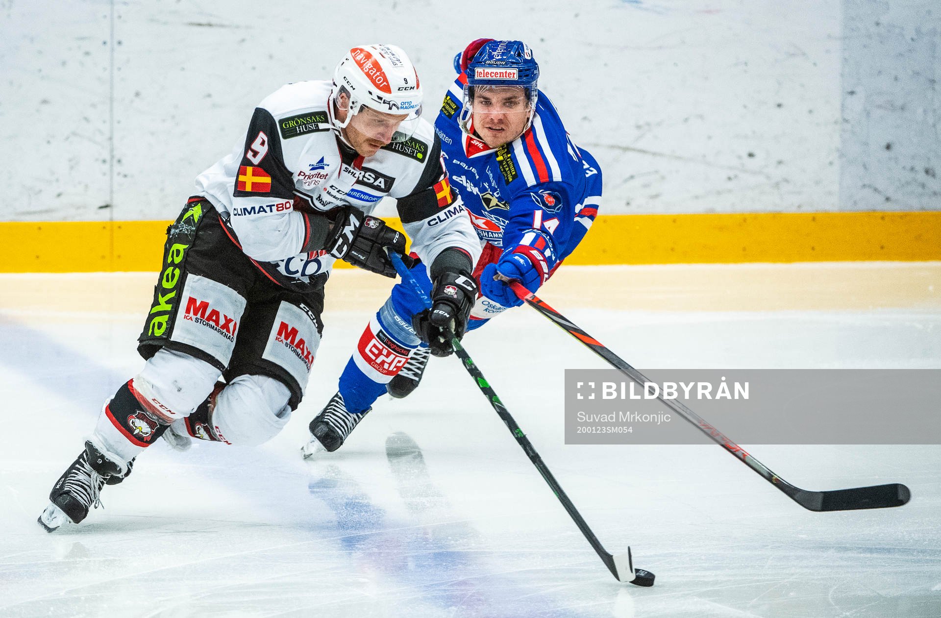 Oskarshamns Pontus Netterberg och Malmö Redhawks Frederik