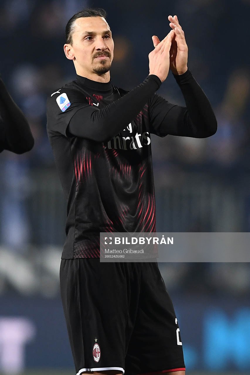 Zlatan Ibrahimovic of Milan during the Serie A game between Brescia and Milan on January 24, 2020 in Milano.
