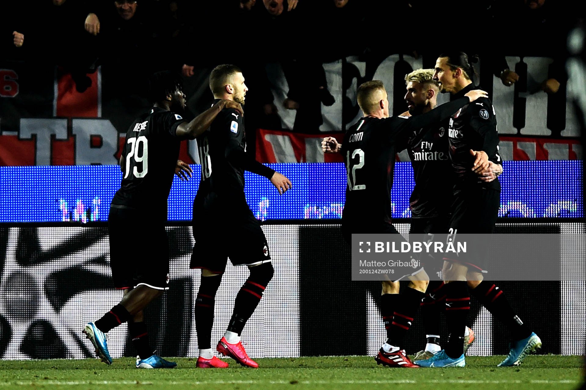 Zlatan Ibrahimovic of Milan during the Serie A game between Brescia and Milan on January 24, 2020 in Milano.
