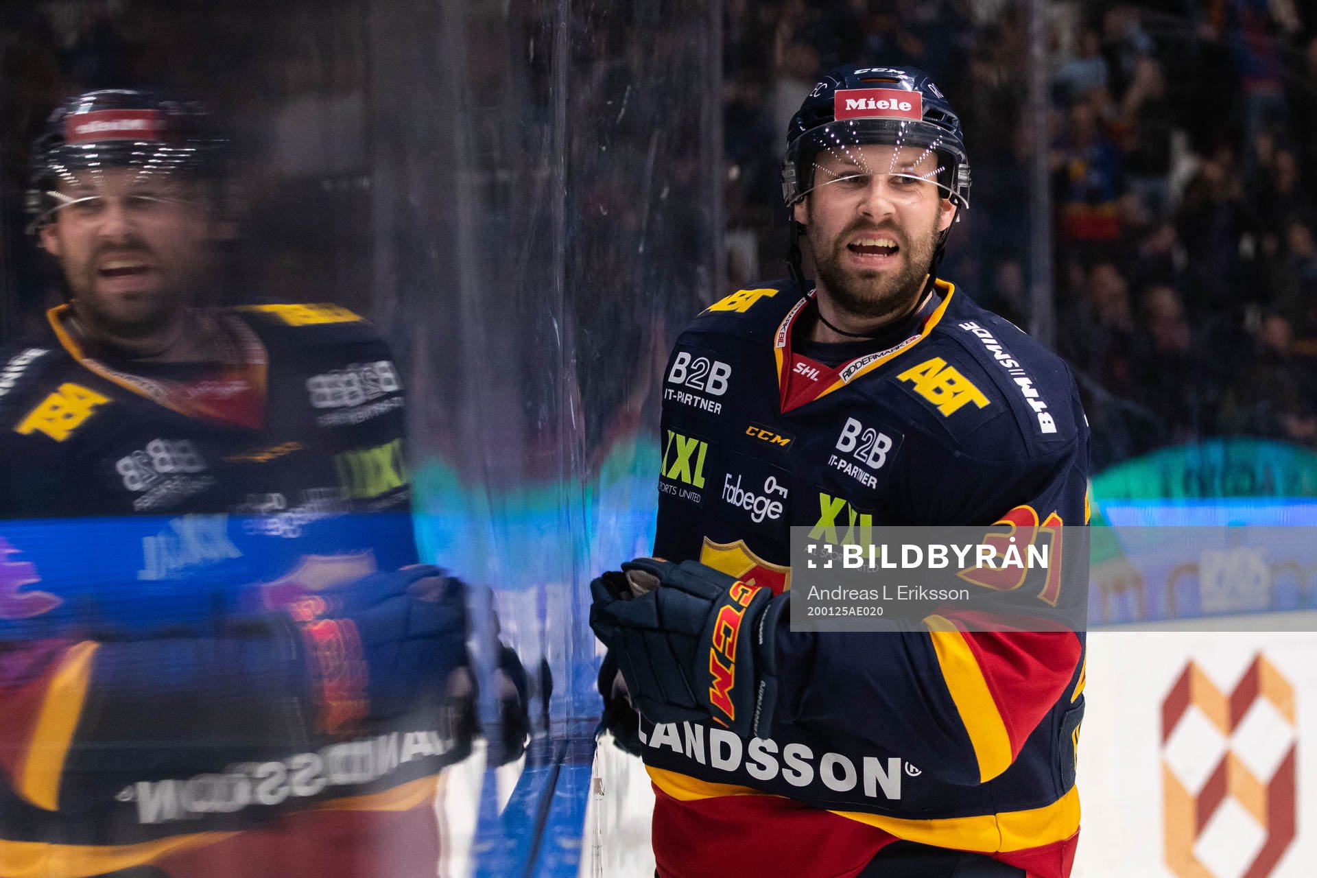 Djurgårdens Dick Axelsson jublar