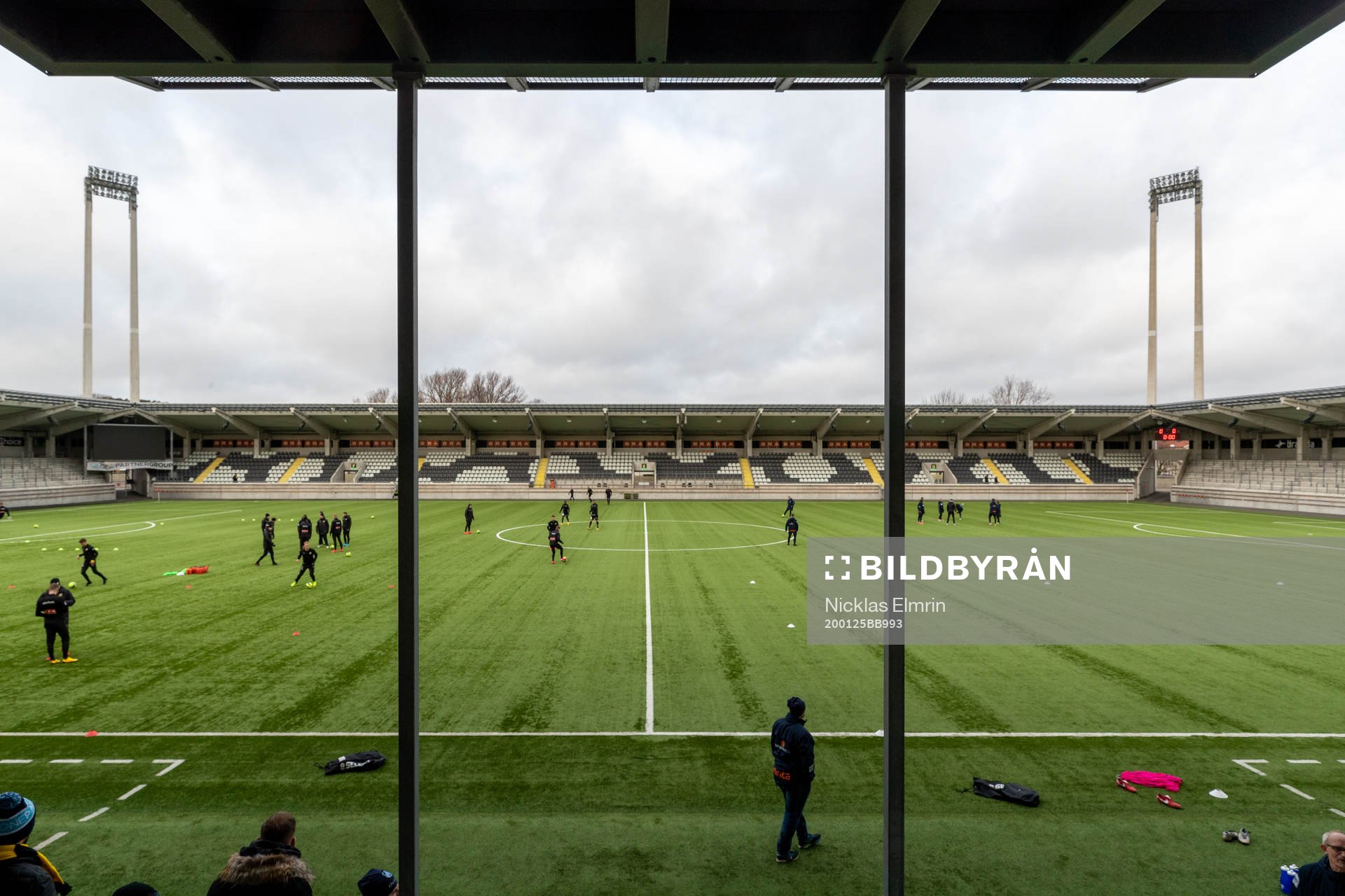 Innan träningsmatchen i fotboll mellan Häcken och Norrby