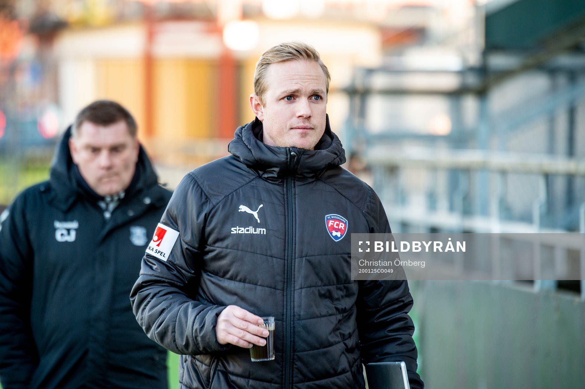 Rosengårds tränare Jonas Eidevall innan träningsmatchen