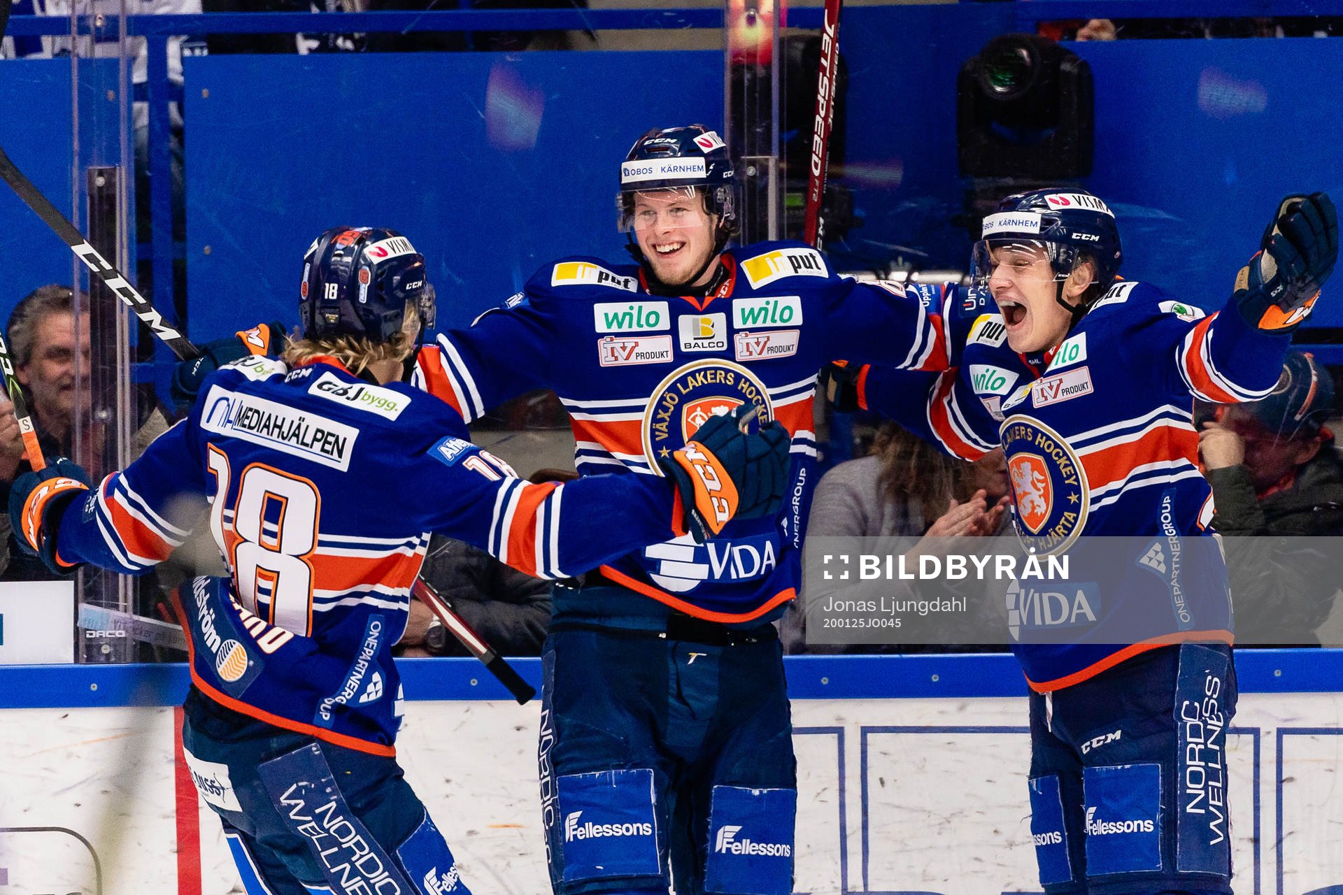 Växjös Marcus Sylvegård, Fredrik Karlström och Pontus
